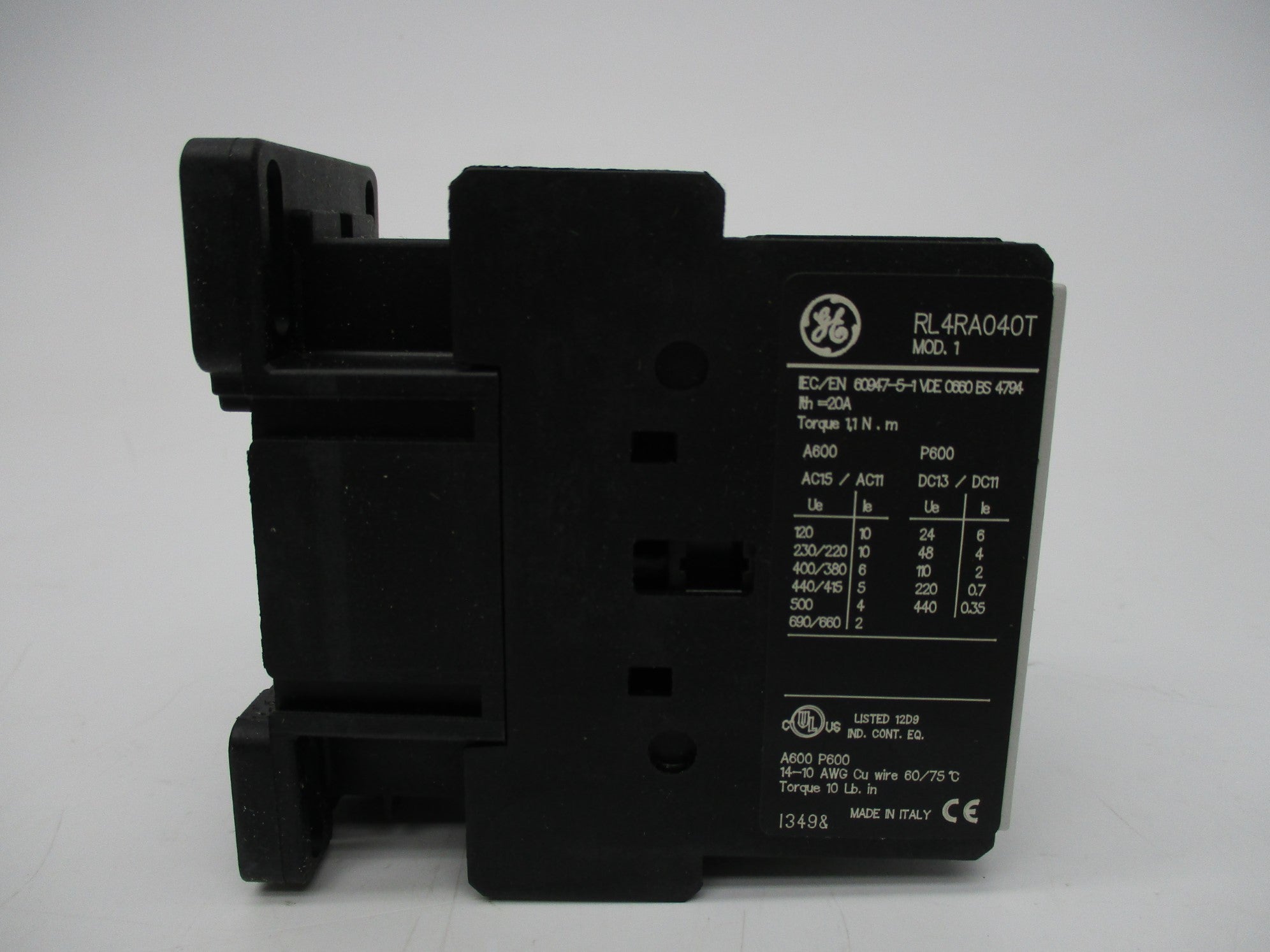 GENERAL ELECTRIC RL4RA040TJ 110/120V 20A NSMP