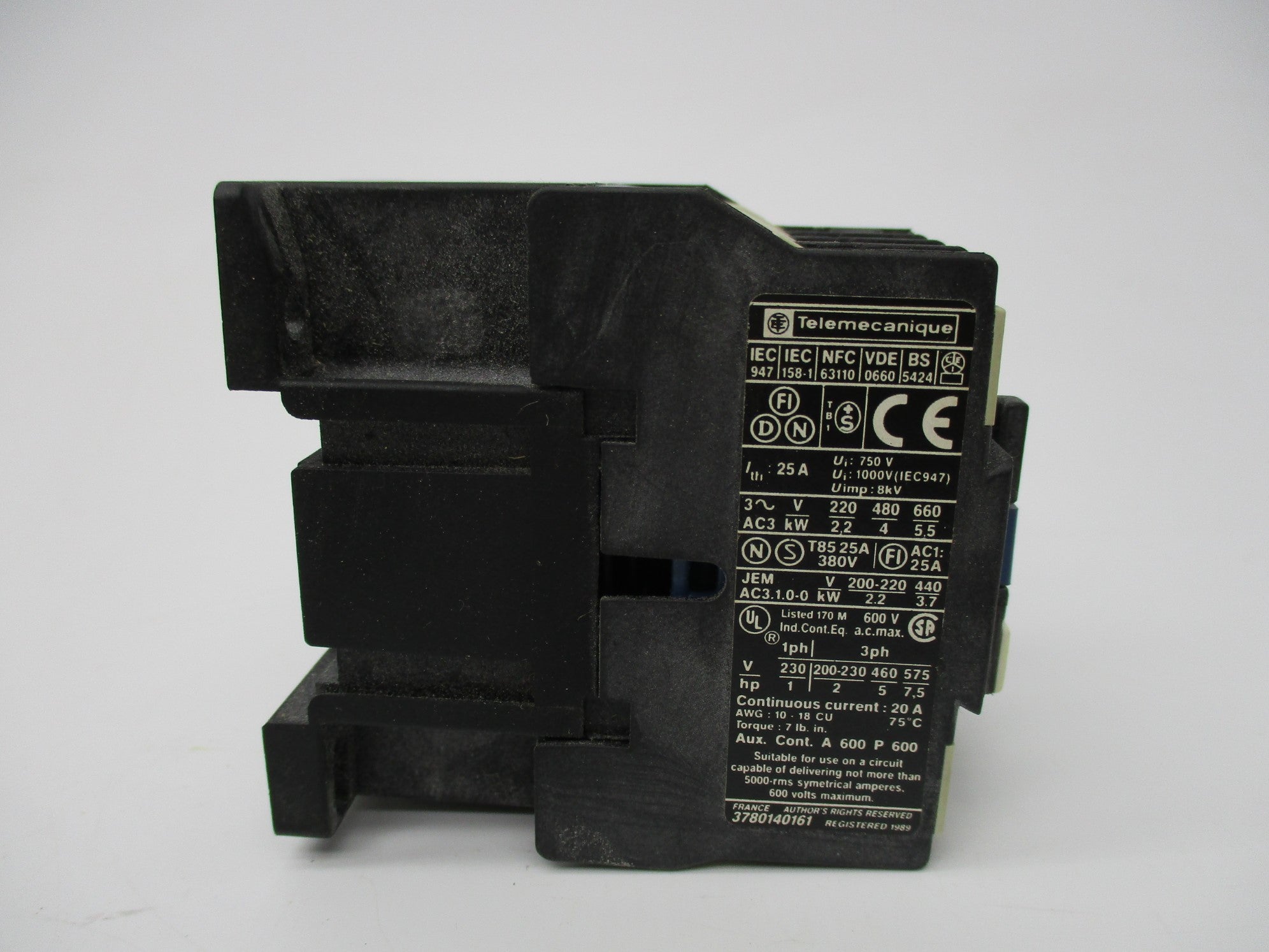 TELEMECANIQUE LC1D0910G6 120V NSMP