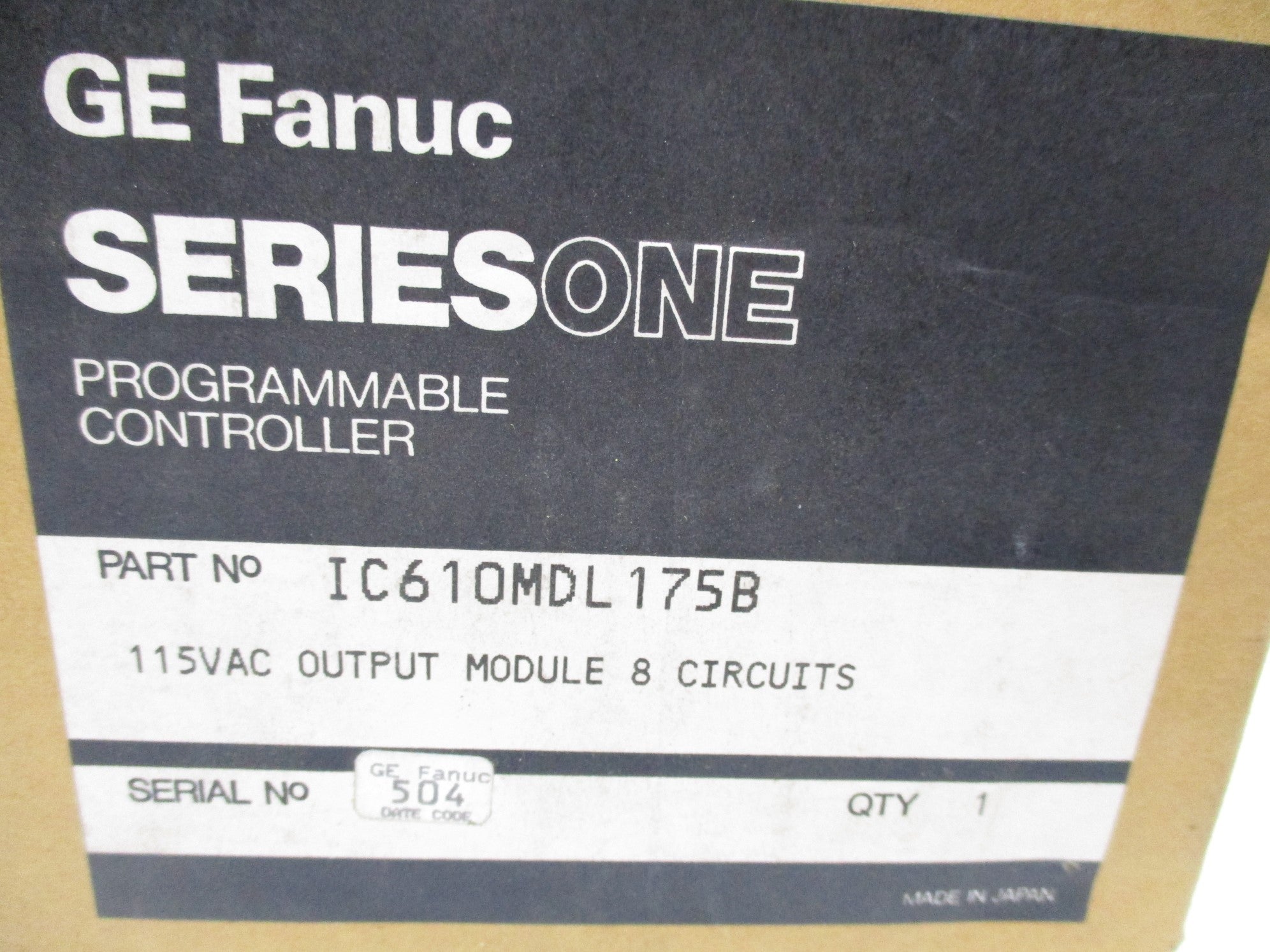 GE FANUC IC610MDL175B NSMP