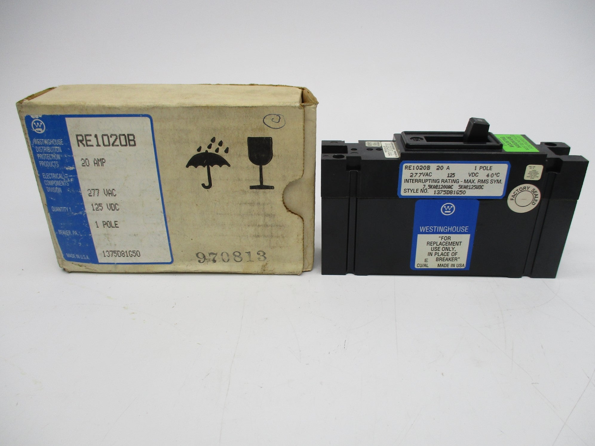 WESTINGHOUSE RE1020B 20A 125V NSMP