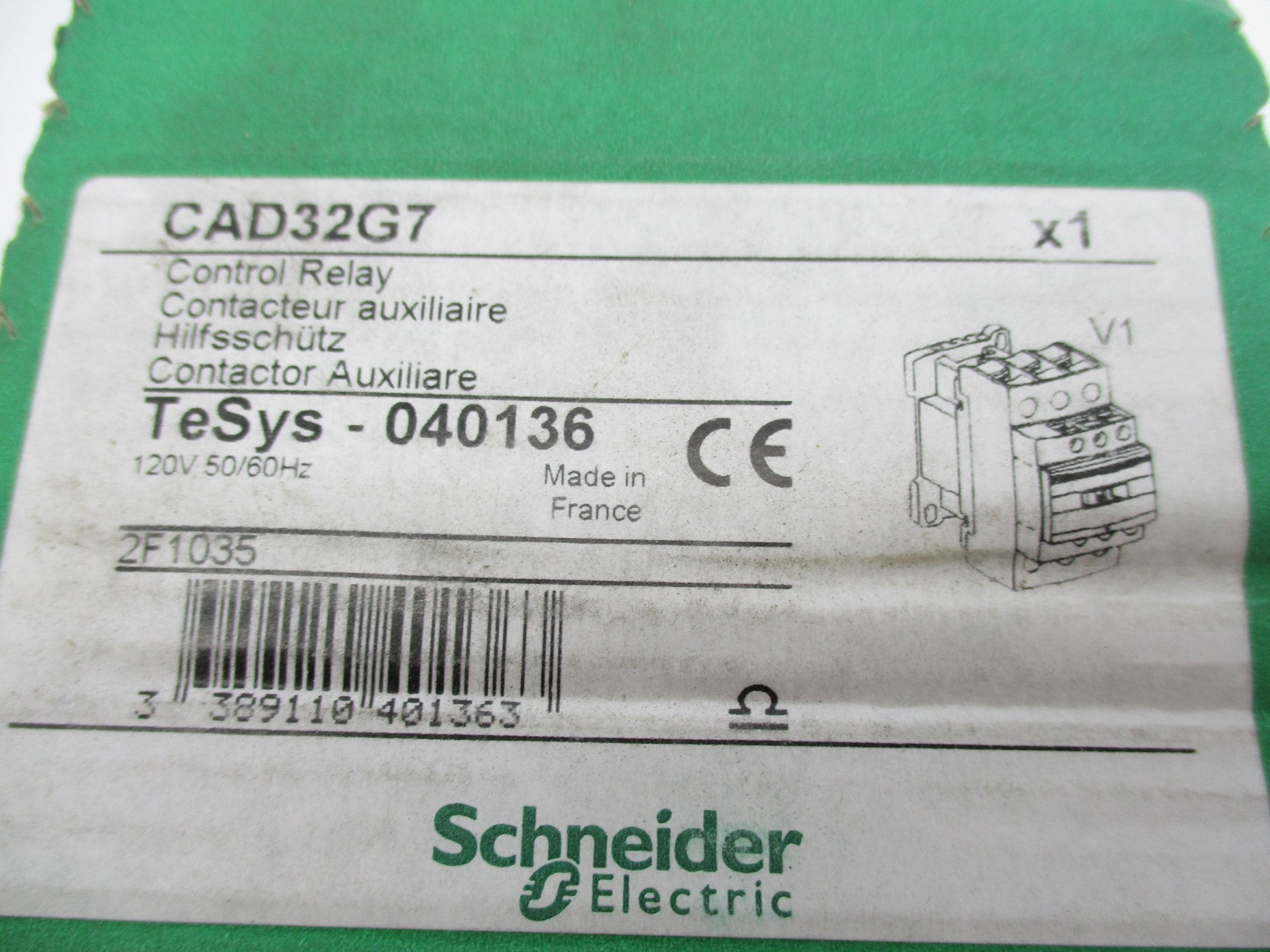 SCHNEIDER ELECTRIC CAD32G7 120V 10A NSMP