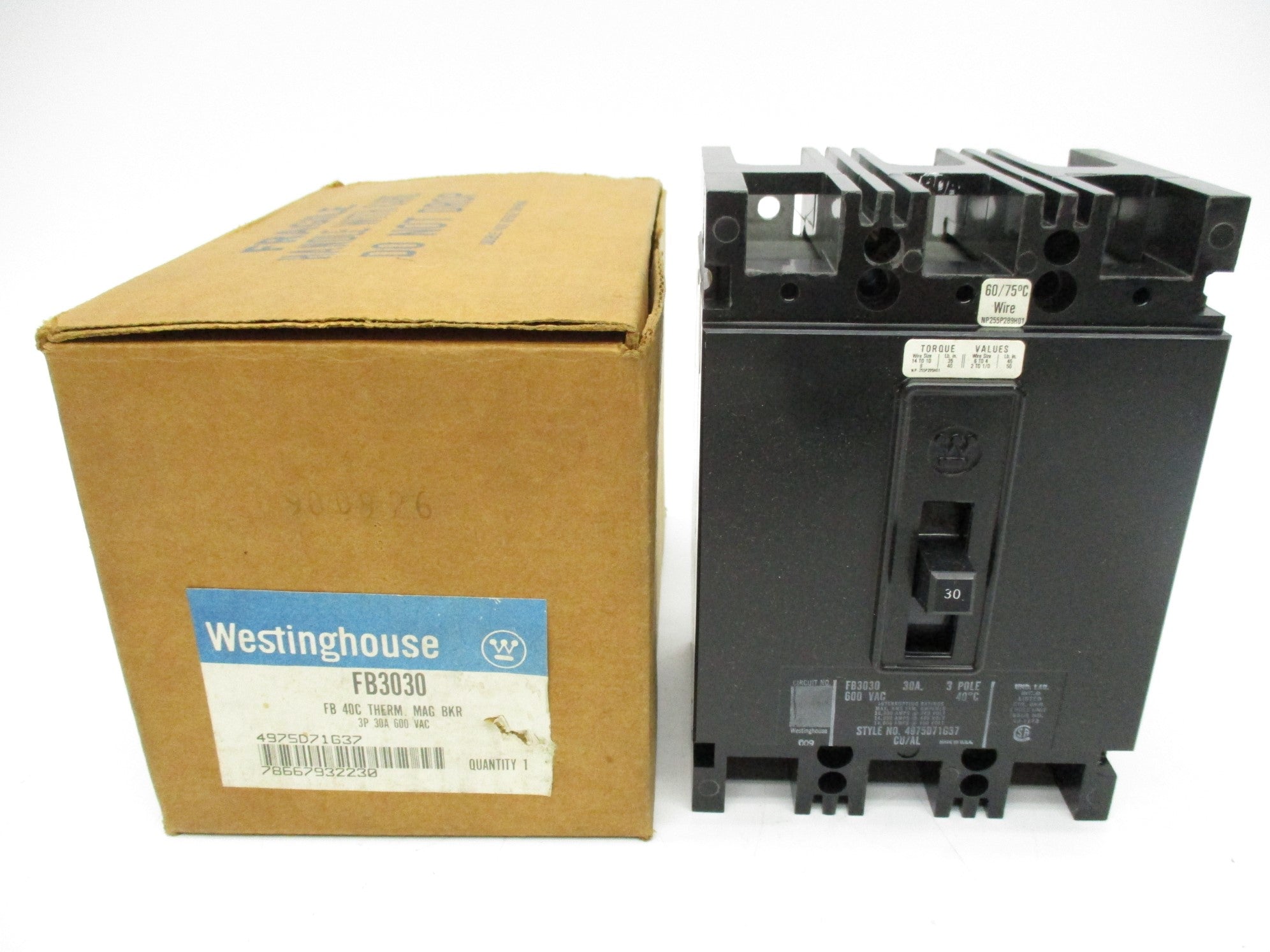 WESTINGHOUSE FB3030 30A 600V NSMP
