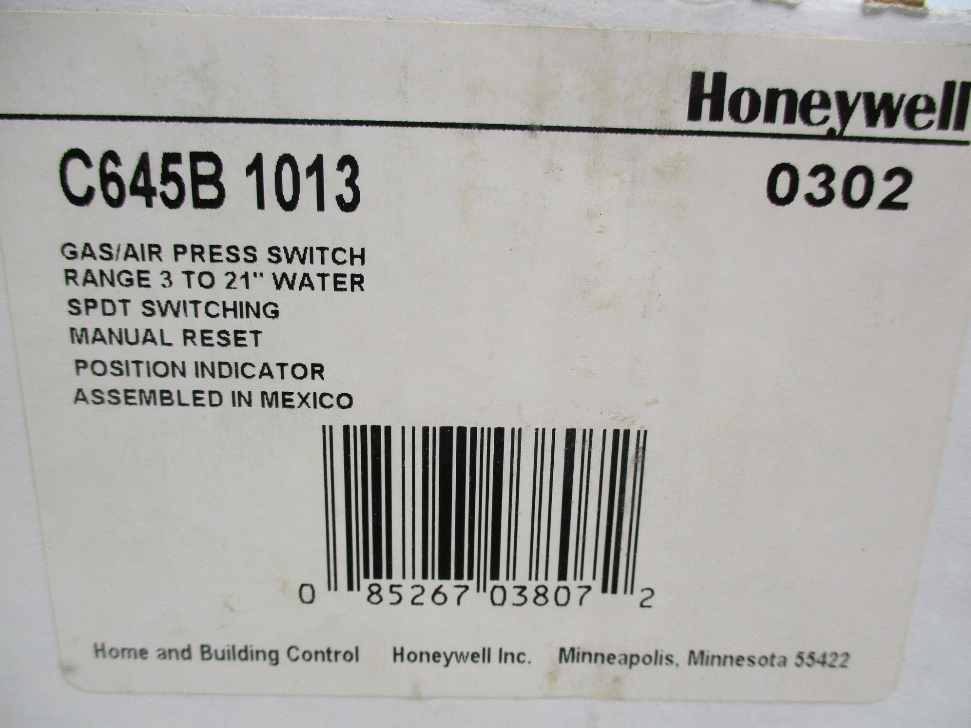 HONEYWELL C645B1013 3-21" NSMP