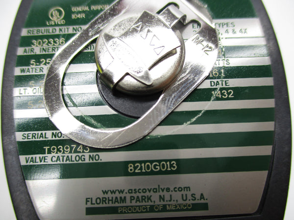 ASCO 8210G013 120V 3/4" NSMP