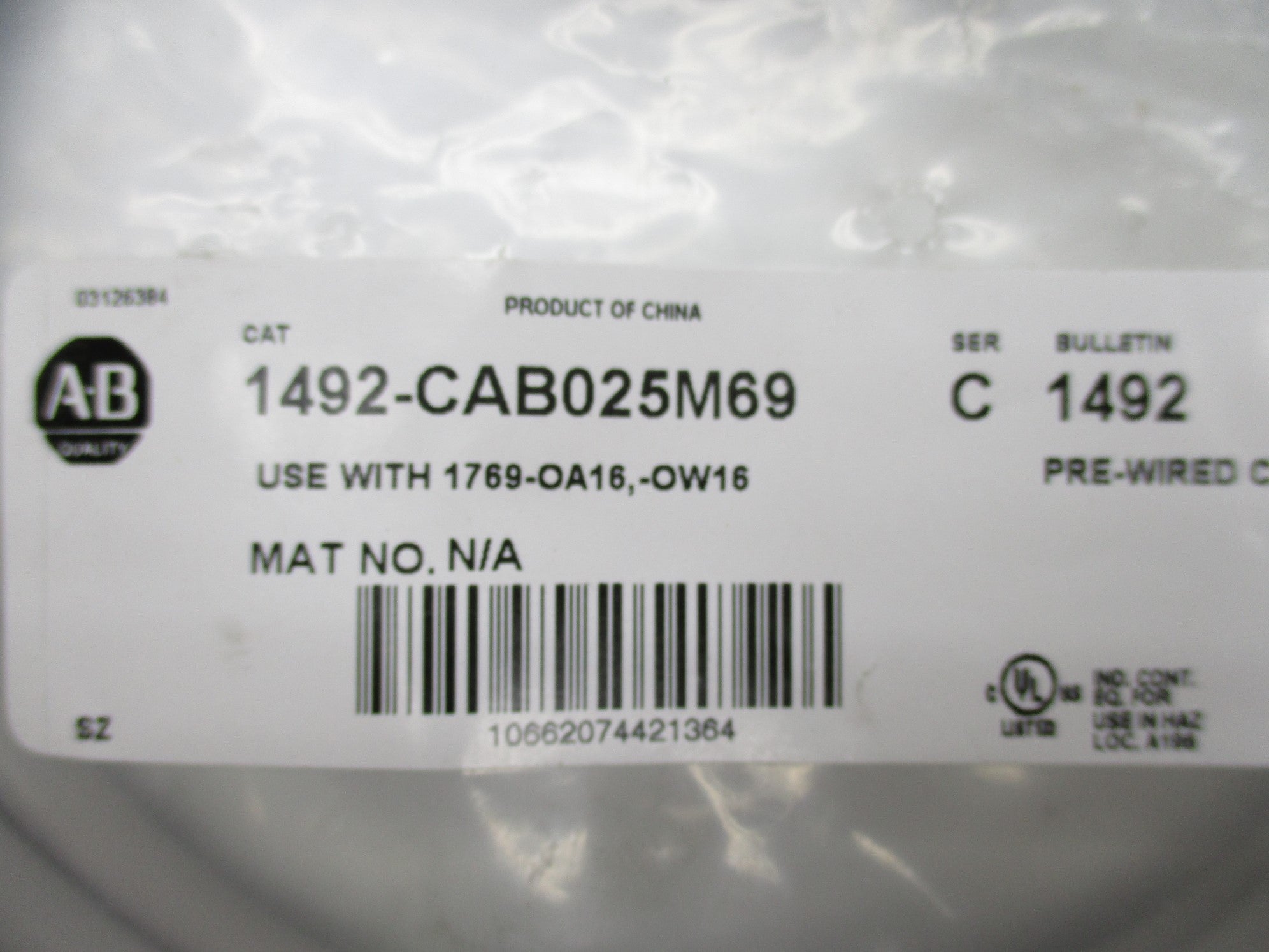 ALLEN BRADLEY 1492-CAB025M69 SER. C NSMP