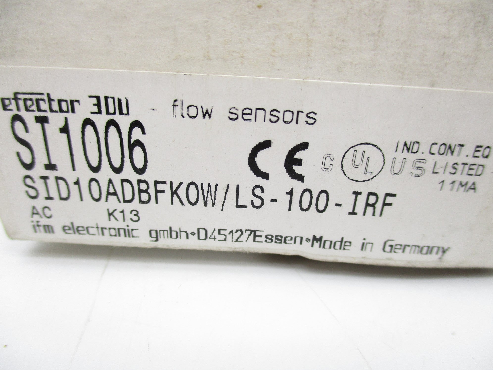 IFM EFECTOR SI1006 SID10ADBFKOW/LS-100-IRF NSMP