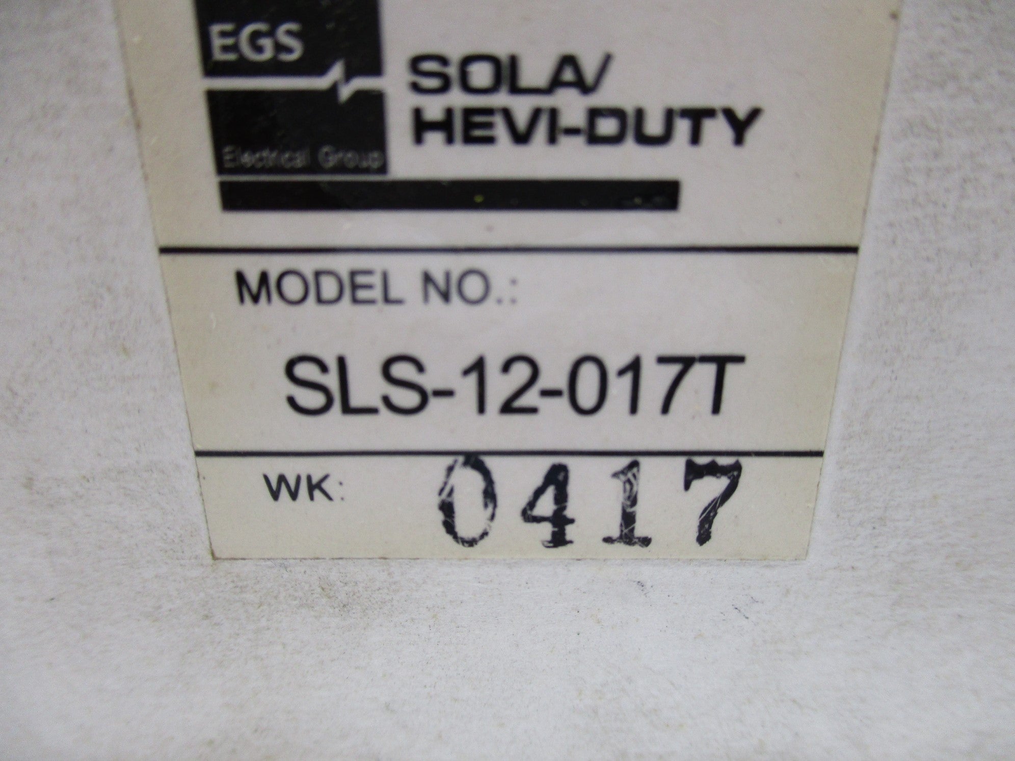 SOLA SLS-12-017T 220/230/240VAC 1A NSMP