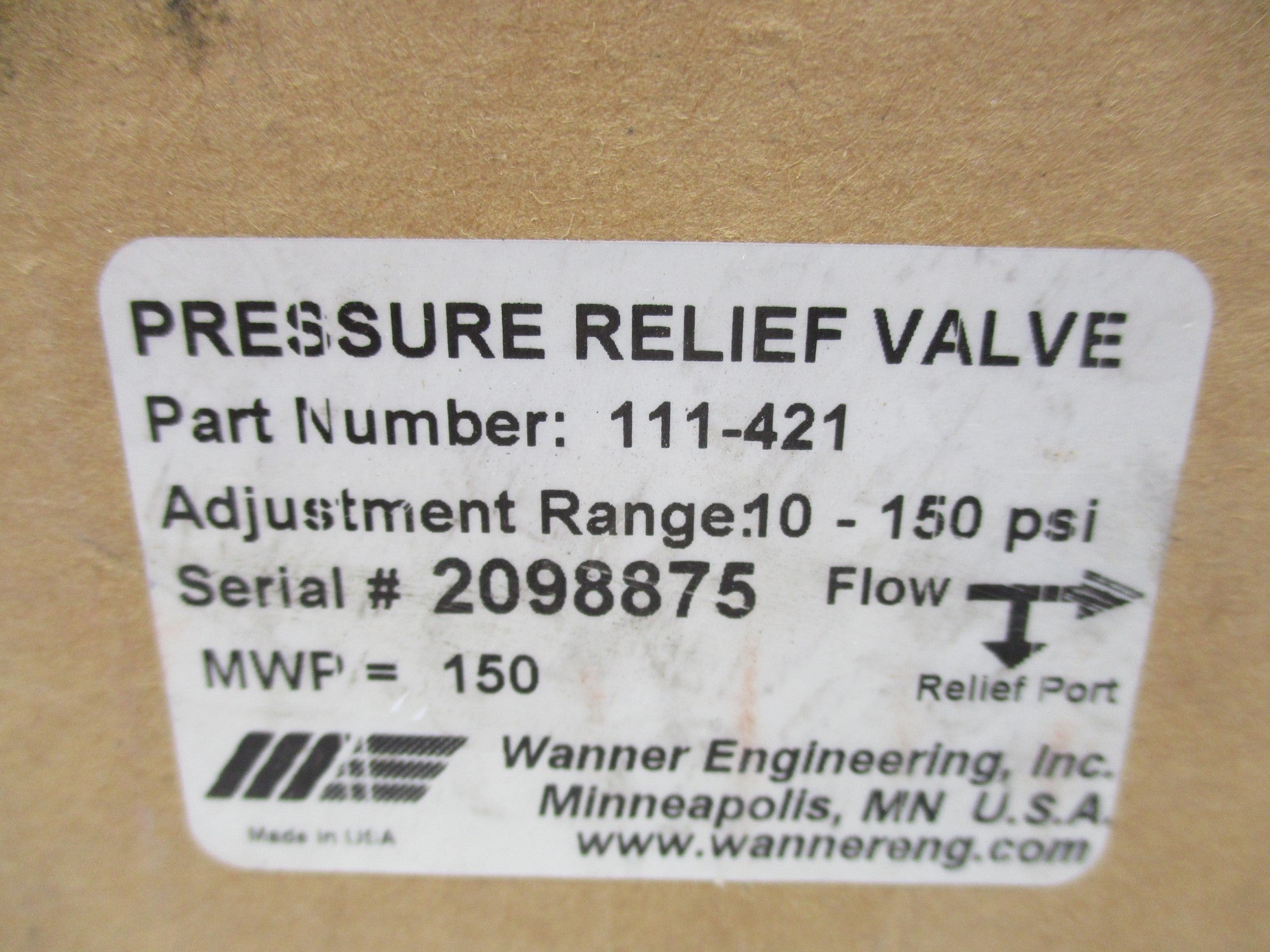 WANNER ENGINEERING 111-421 NSMP