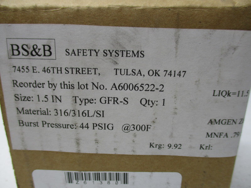 BS&B GFR-S A6006522-2  NSMP