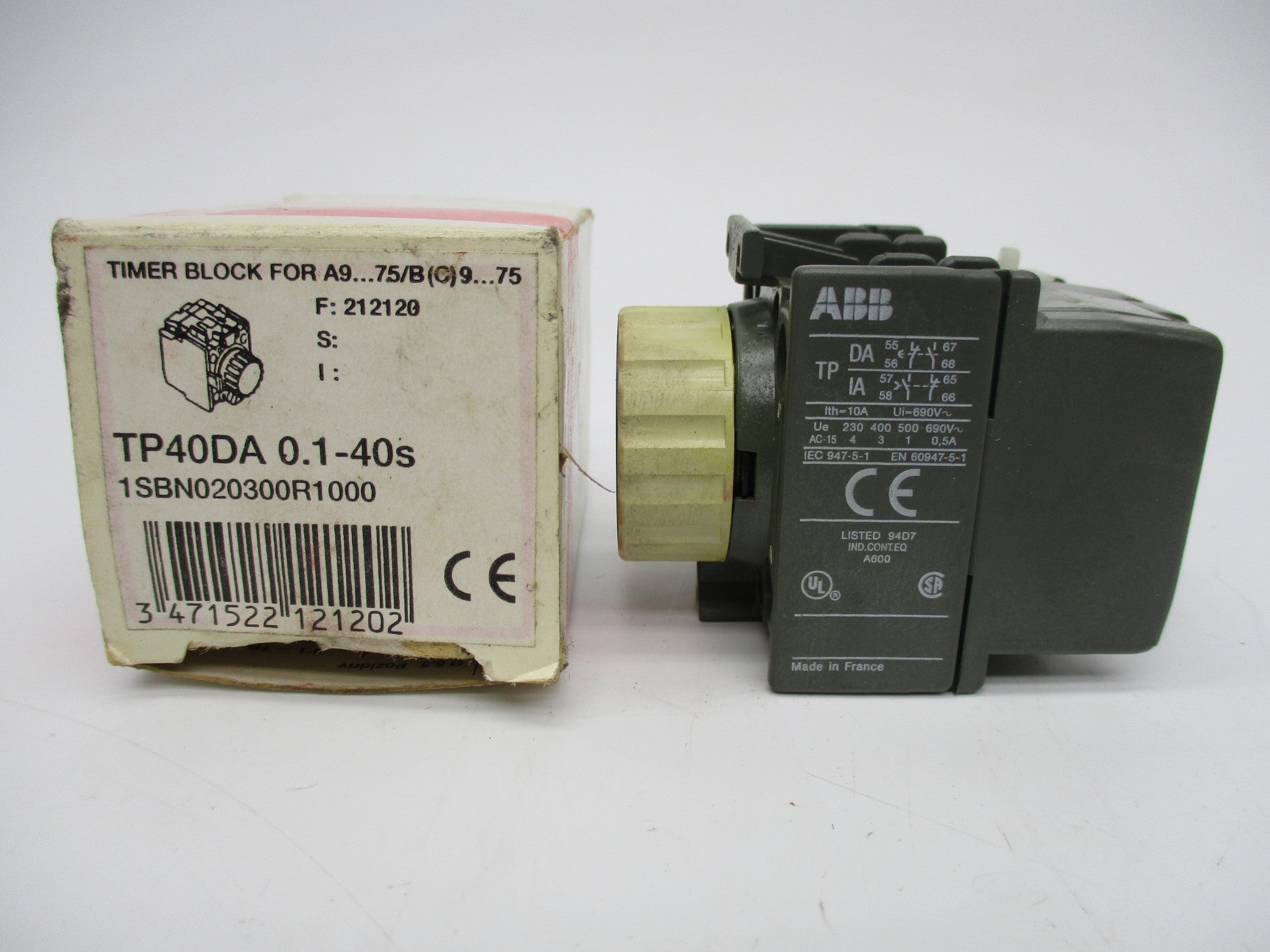 ABB TP40DA 1SBN020300R1000 690V 0.5A 0.1-40S NSMP