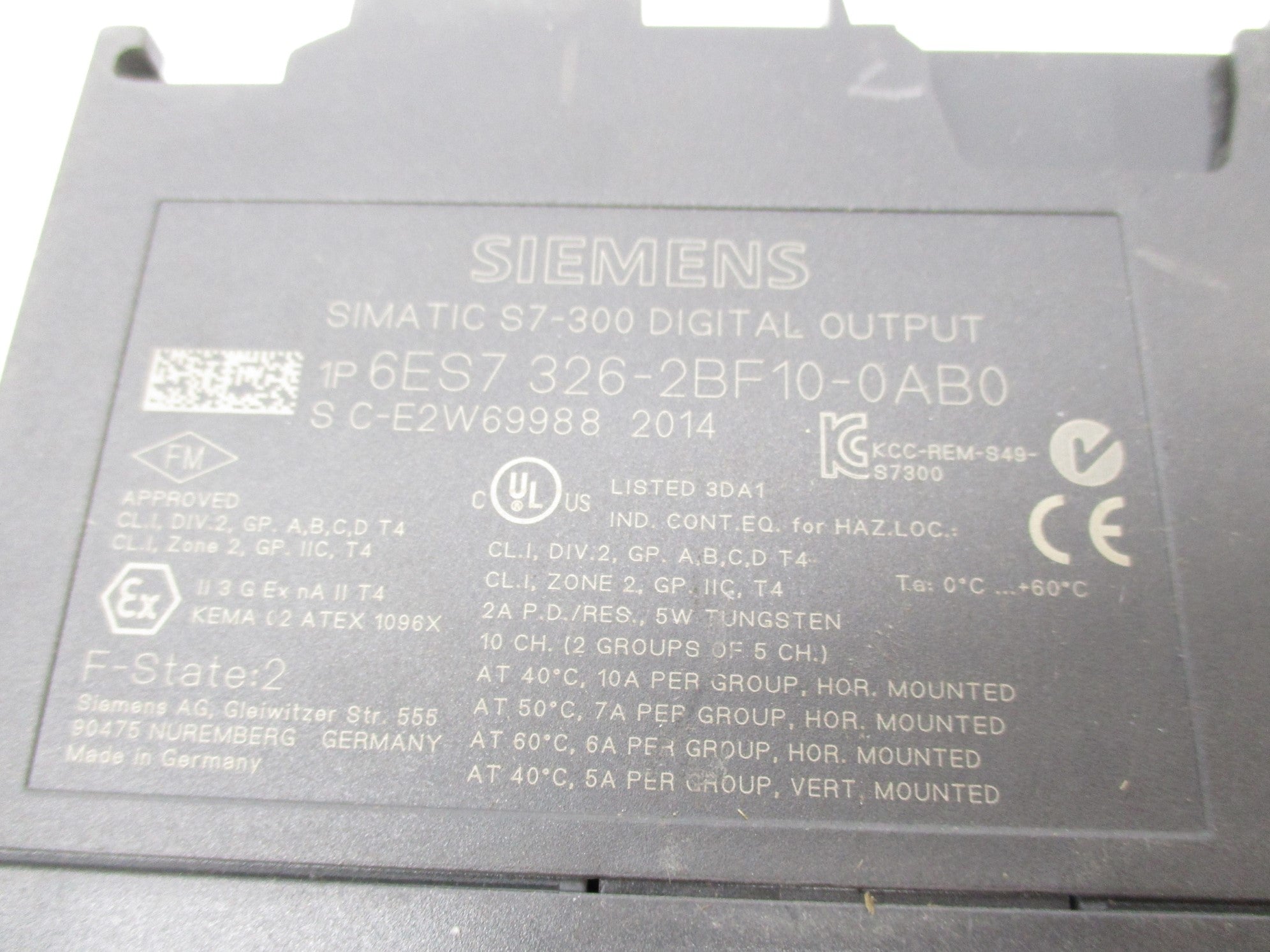 SIEMENS 6ES7326-2BF10-0AB0 24V UNMP