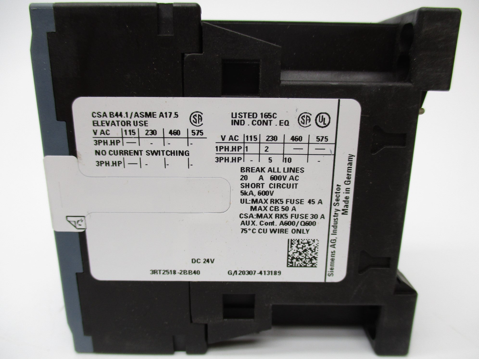 SIEMENS 3RT2518-2BB40 24V NSNP