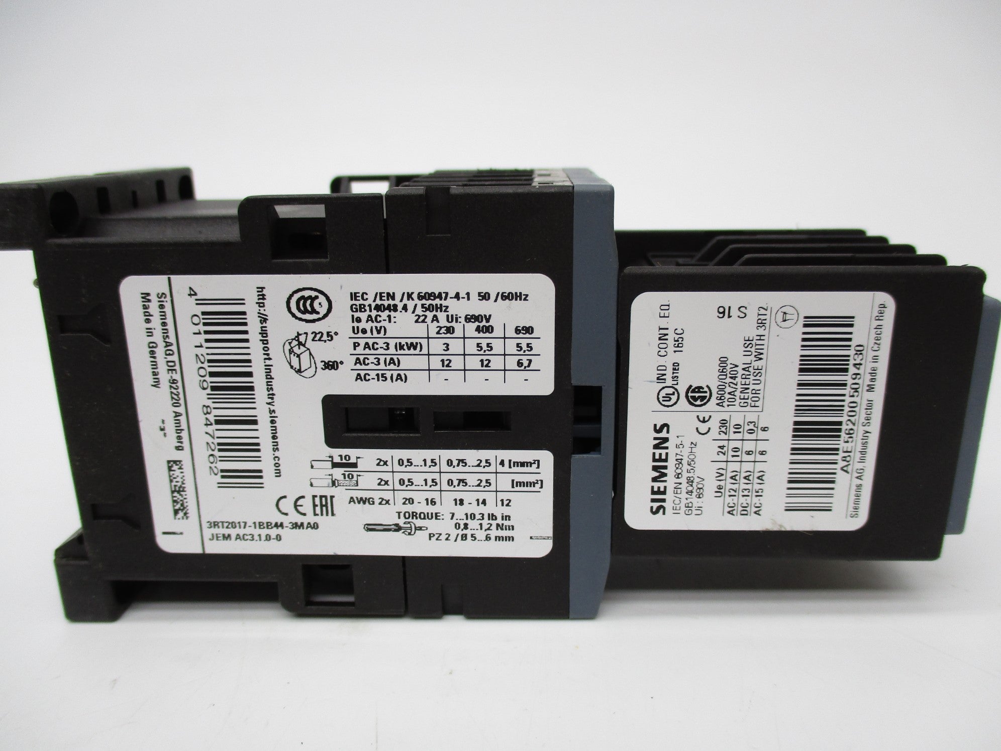 SIEMENS 3RT2017-1BB44-3MA0 24V NSNP