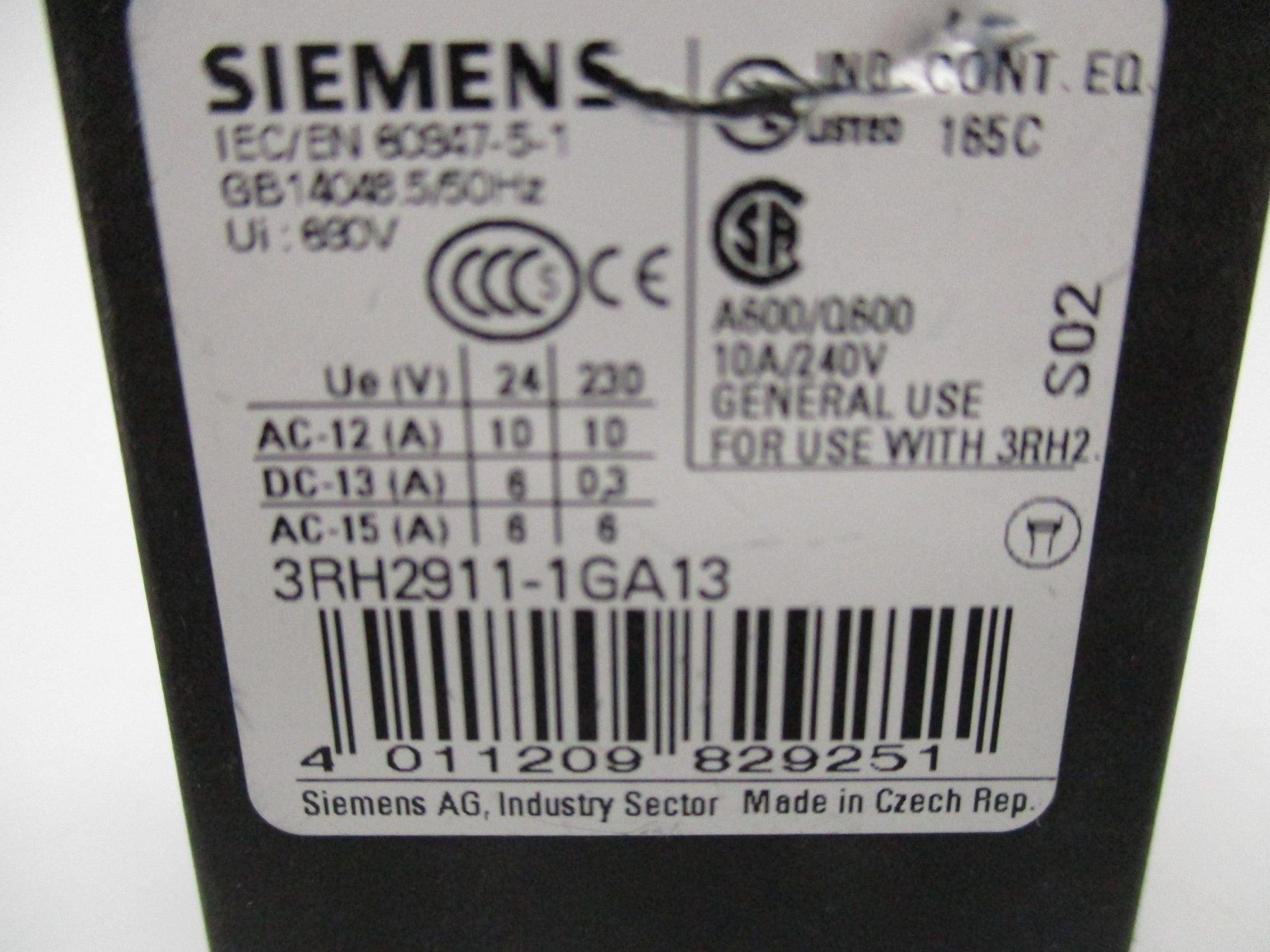 SIEMENS 3RH2911-1GA13 NSNP