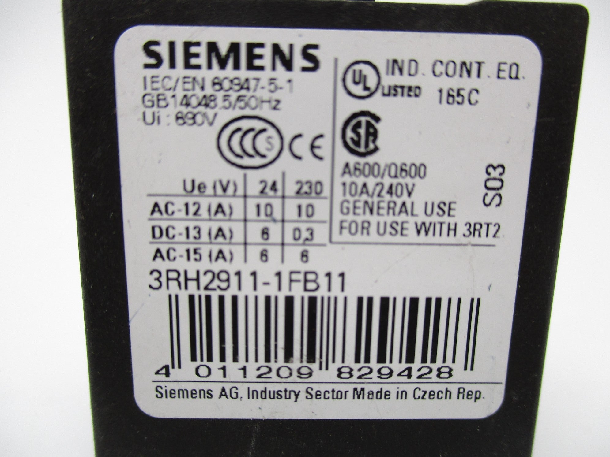 SIEMENS 3RH2911-1FB11 NSNP