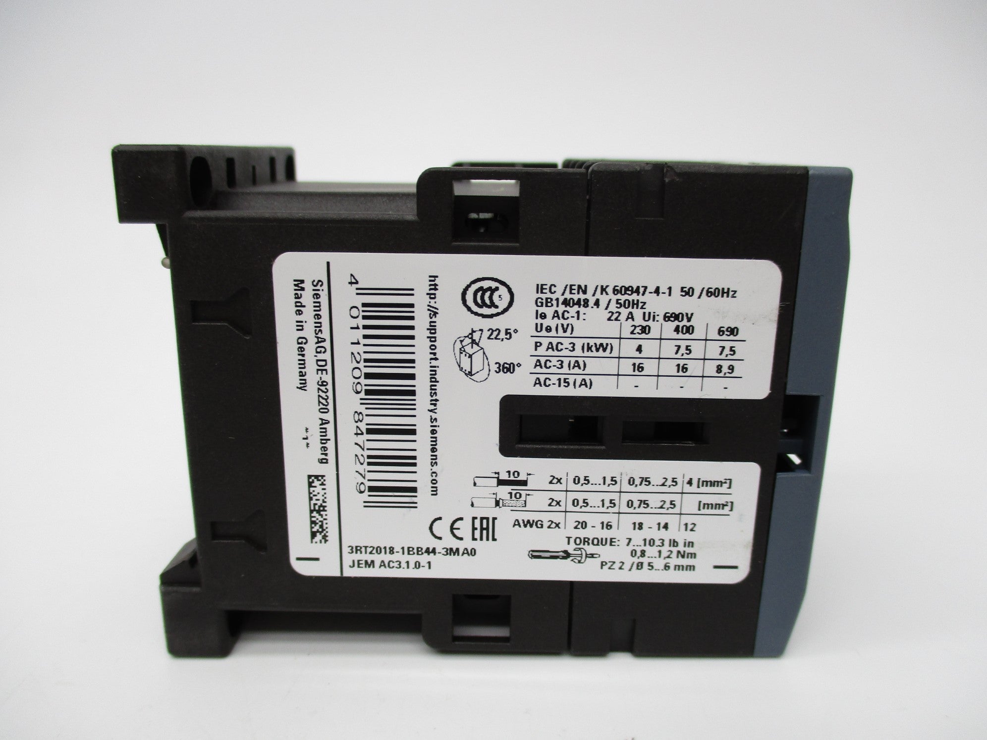 SIEMENS 3RT2018-1BB44-3MA0 24V NSNP