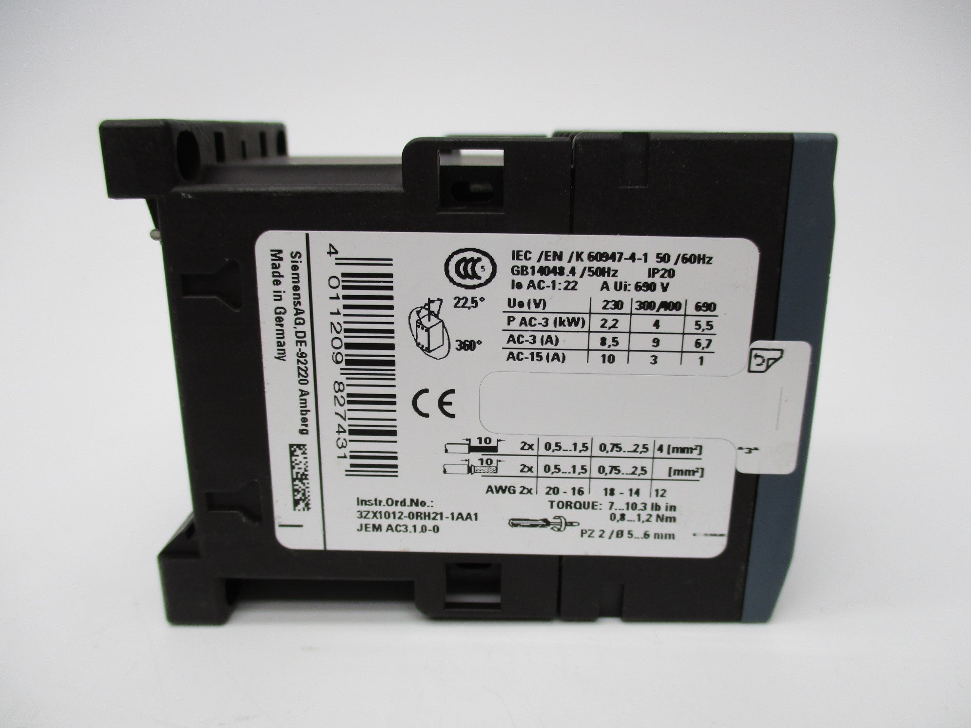 SIEMENS 3RT2016-1AB02 24V NSNP