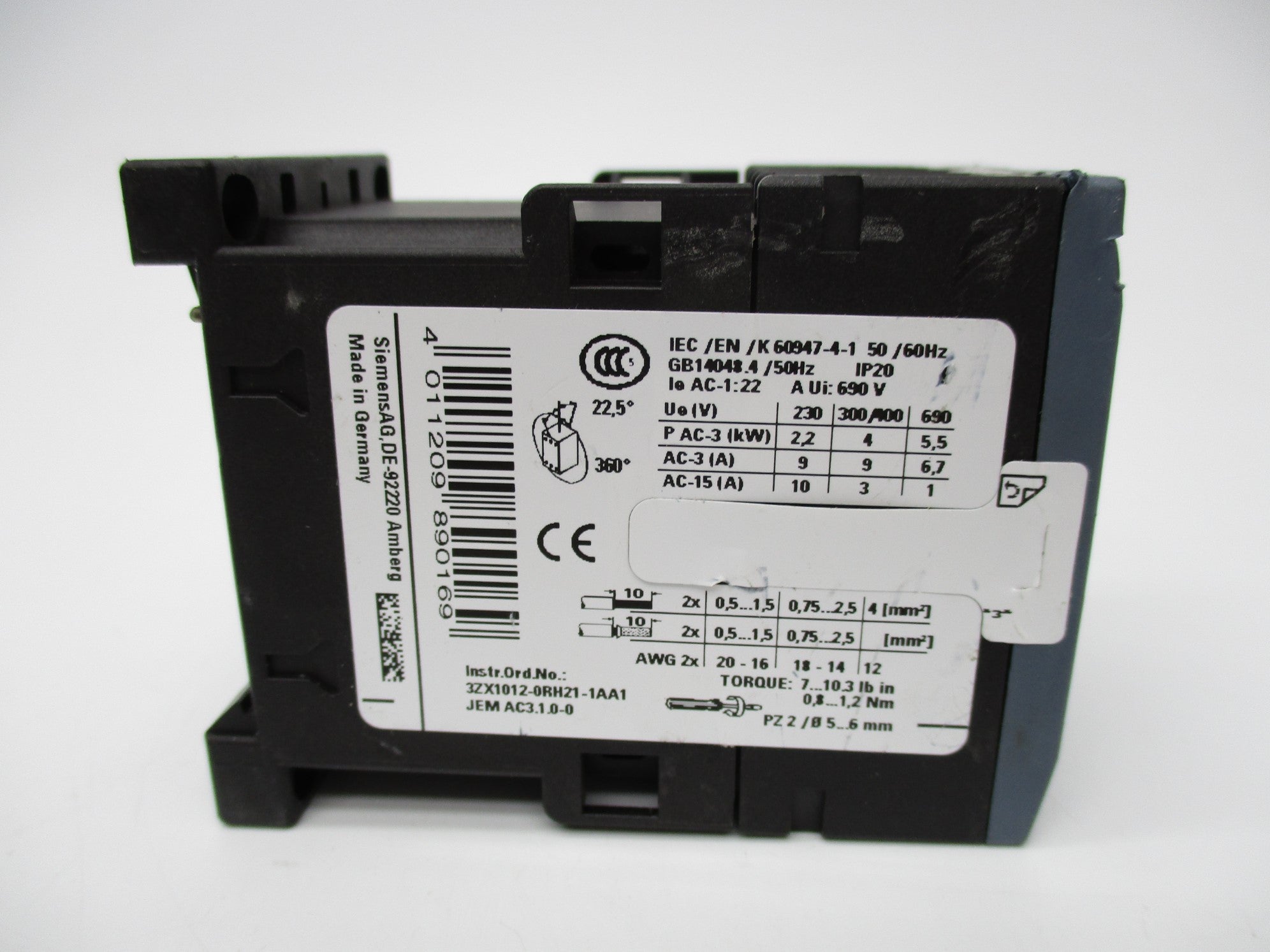SIEMENS 3RT2016-1AP61 220/240V NSNP