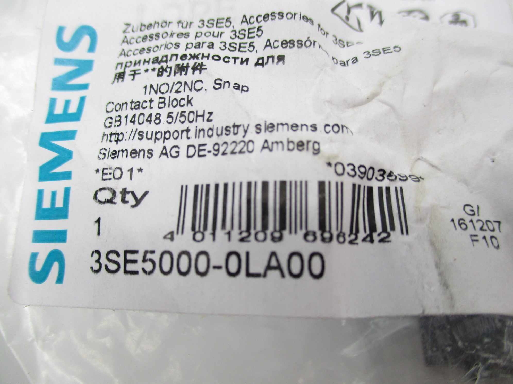 SIEMENS 3SE5000-0LA00 NSMP