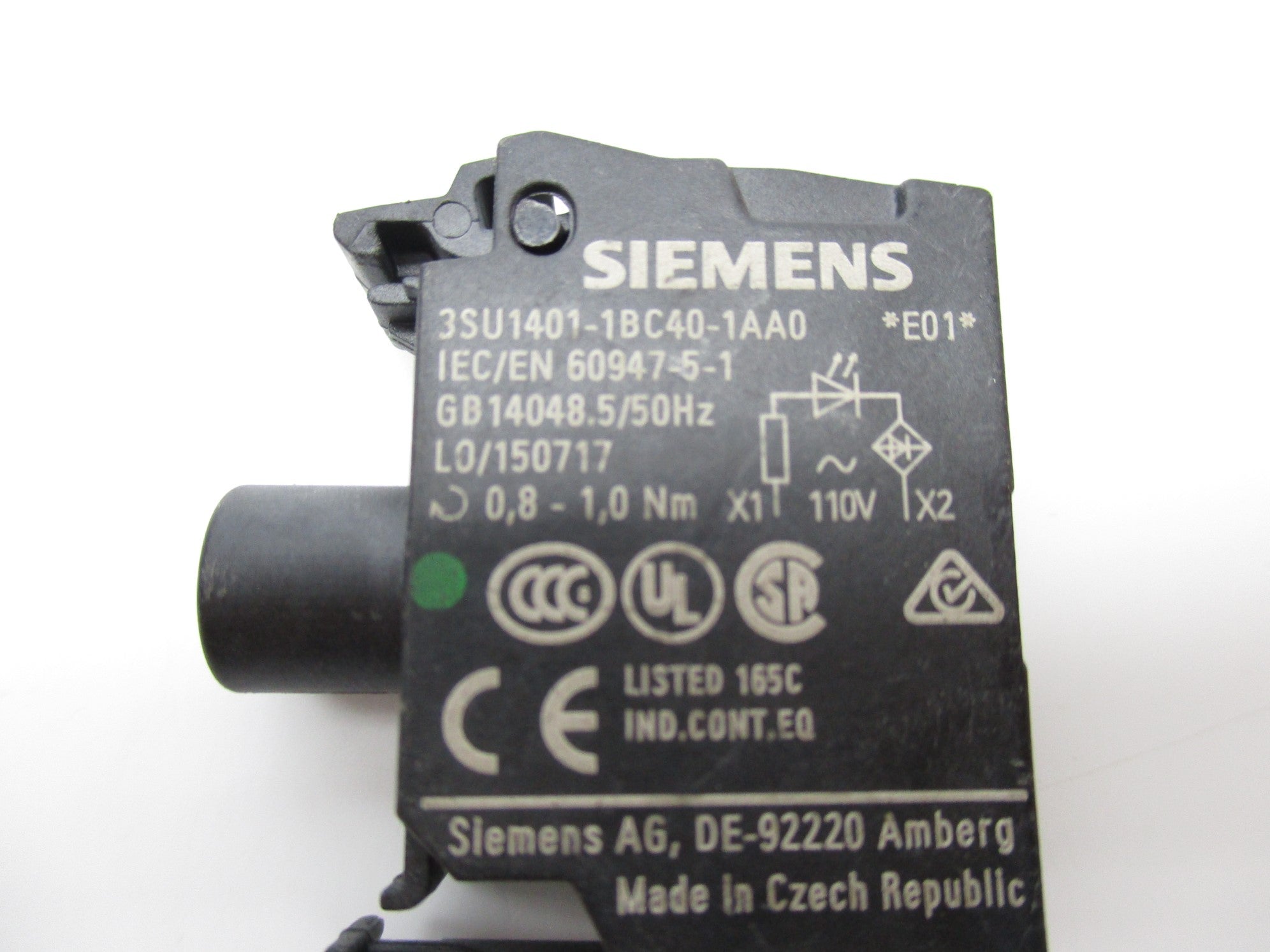 SIEMENS 3SU1401-1BC40-1AA0 110V NSNP