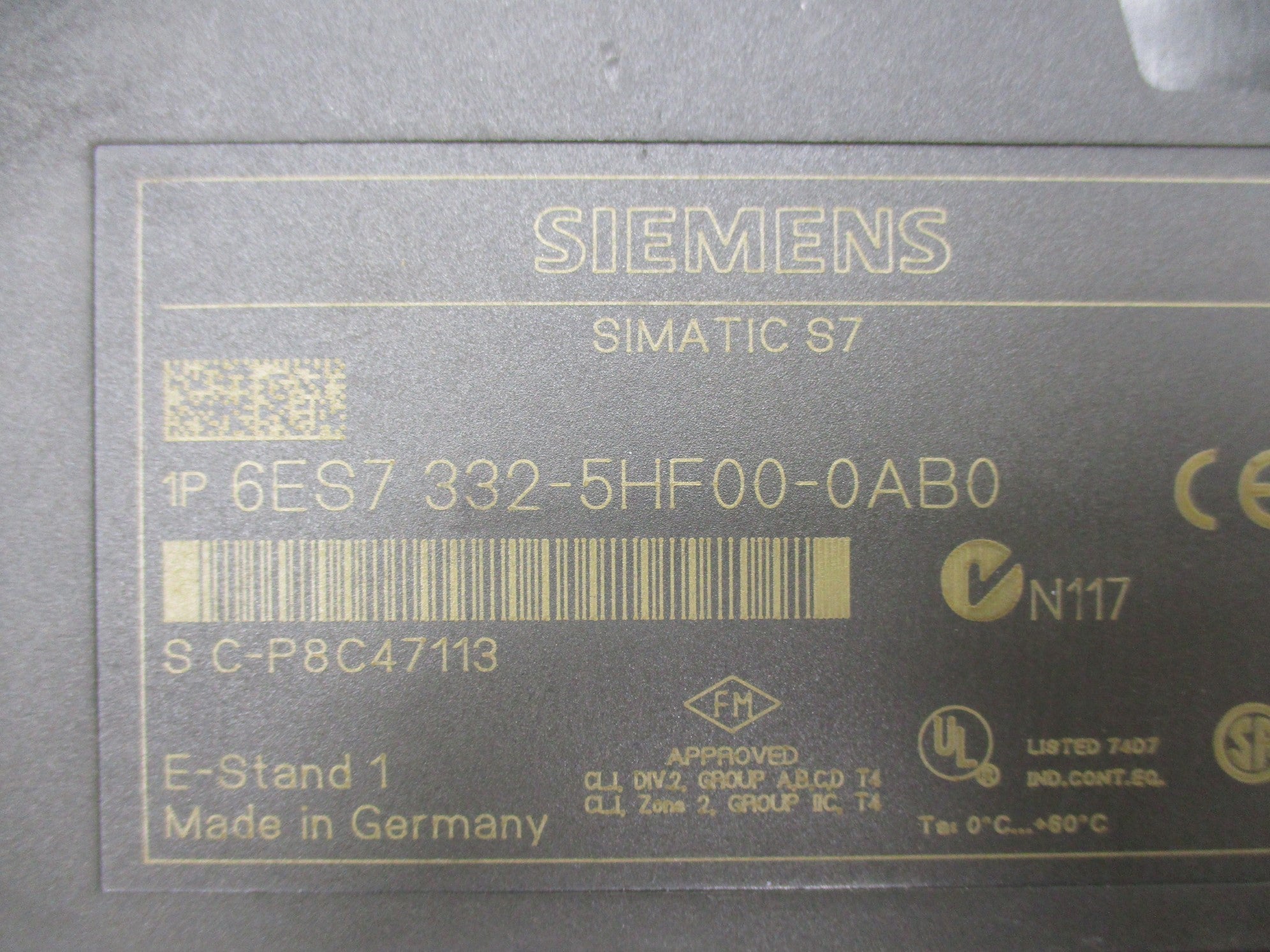 SIEMENS 6ES7332-5HF00-0AB0 (AS PICTURED) NSNP