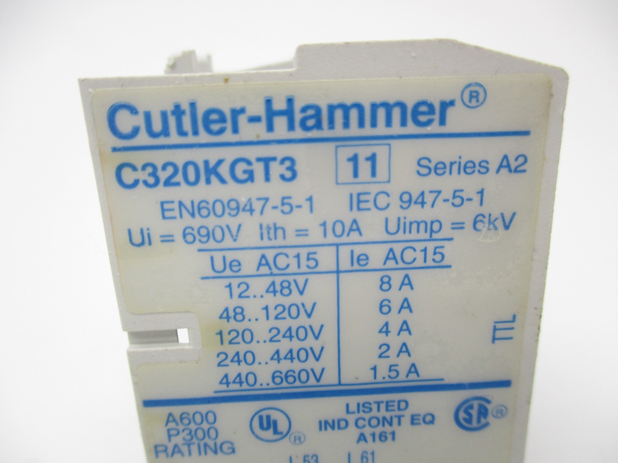 CUTLER HAMMER C320KGT3 SER. A2 NSNP