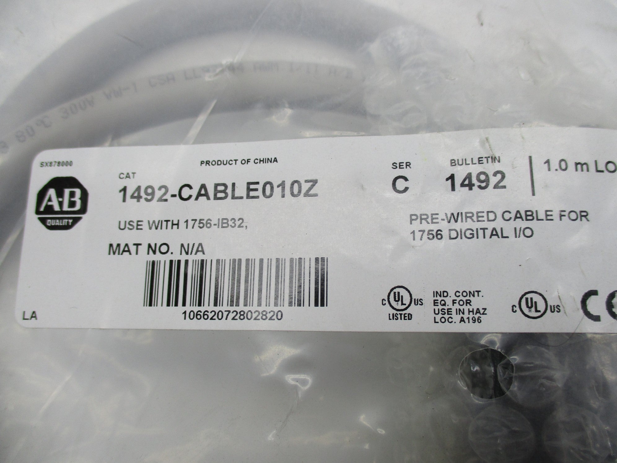ALLEN BRADLEY 1492-CABLE010Z SER. C NSMP