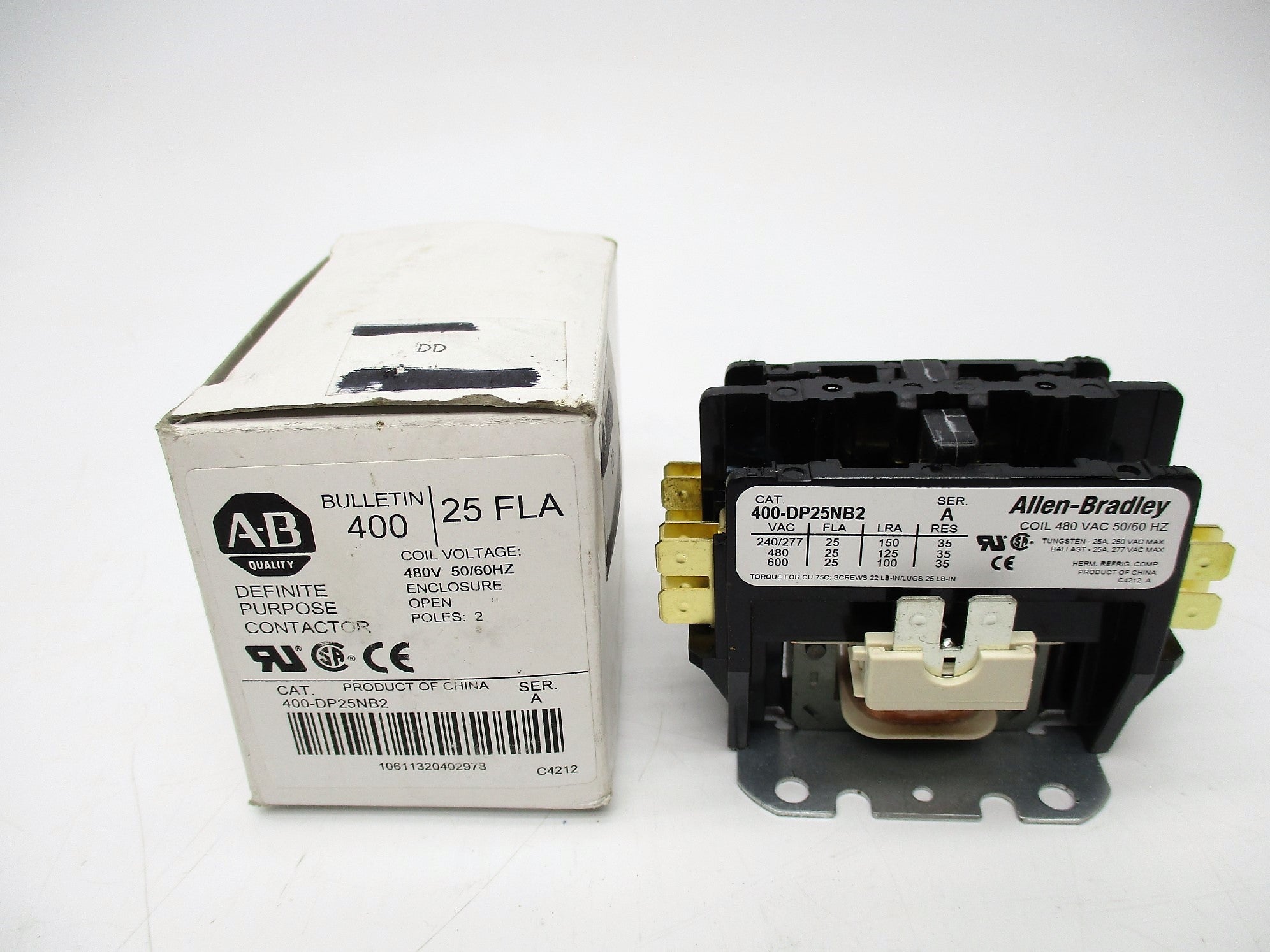 ALLEN BRADLEY 400-DP25NB2 SER. A 480V (WH) NSMP