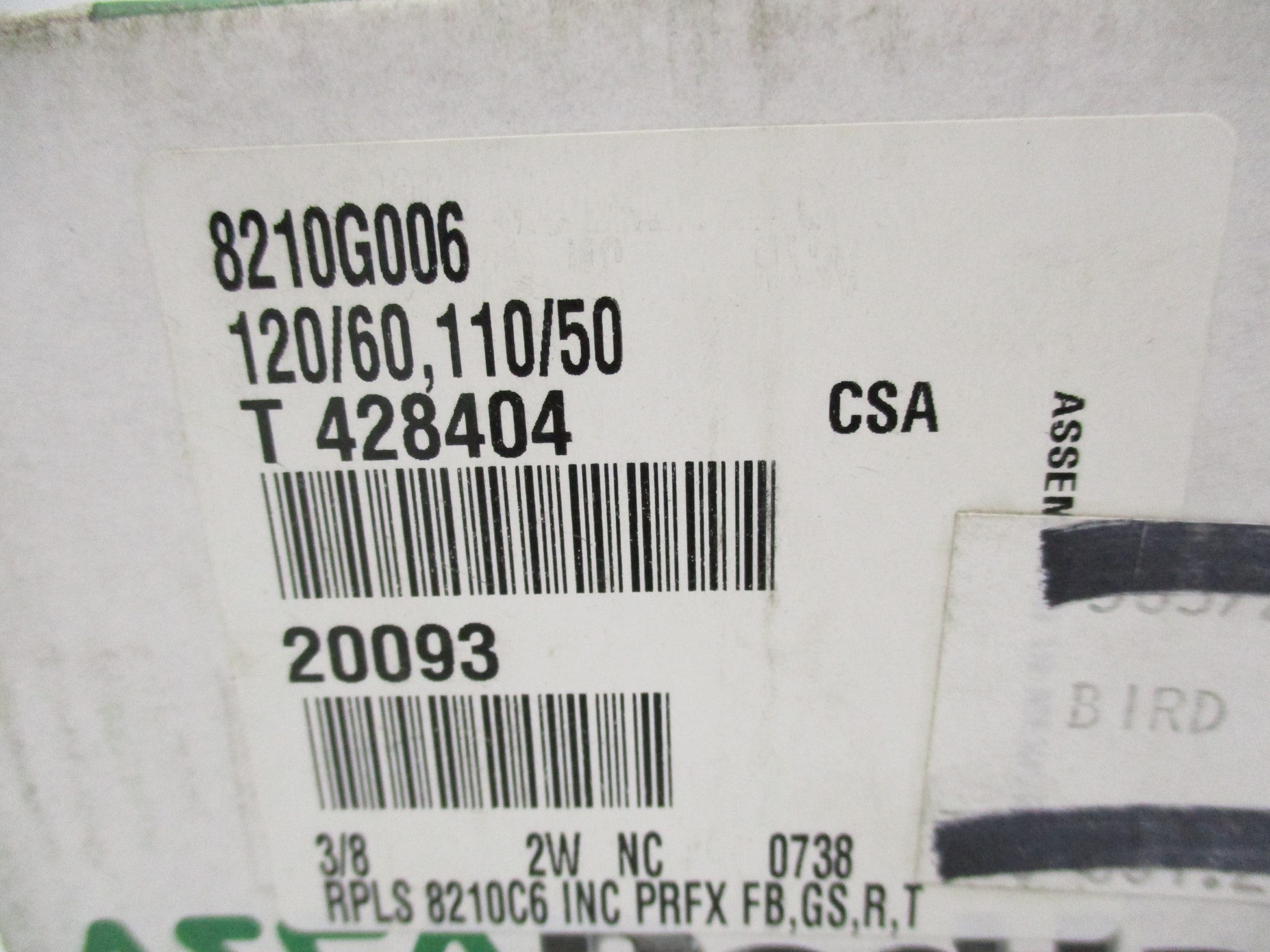 ASCO 8210G006 120/60 110/50 NSMP
