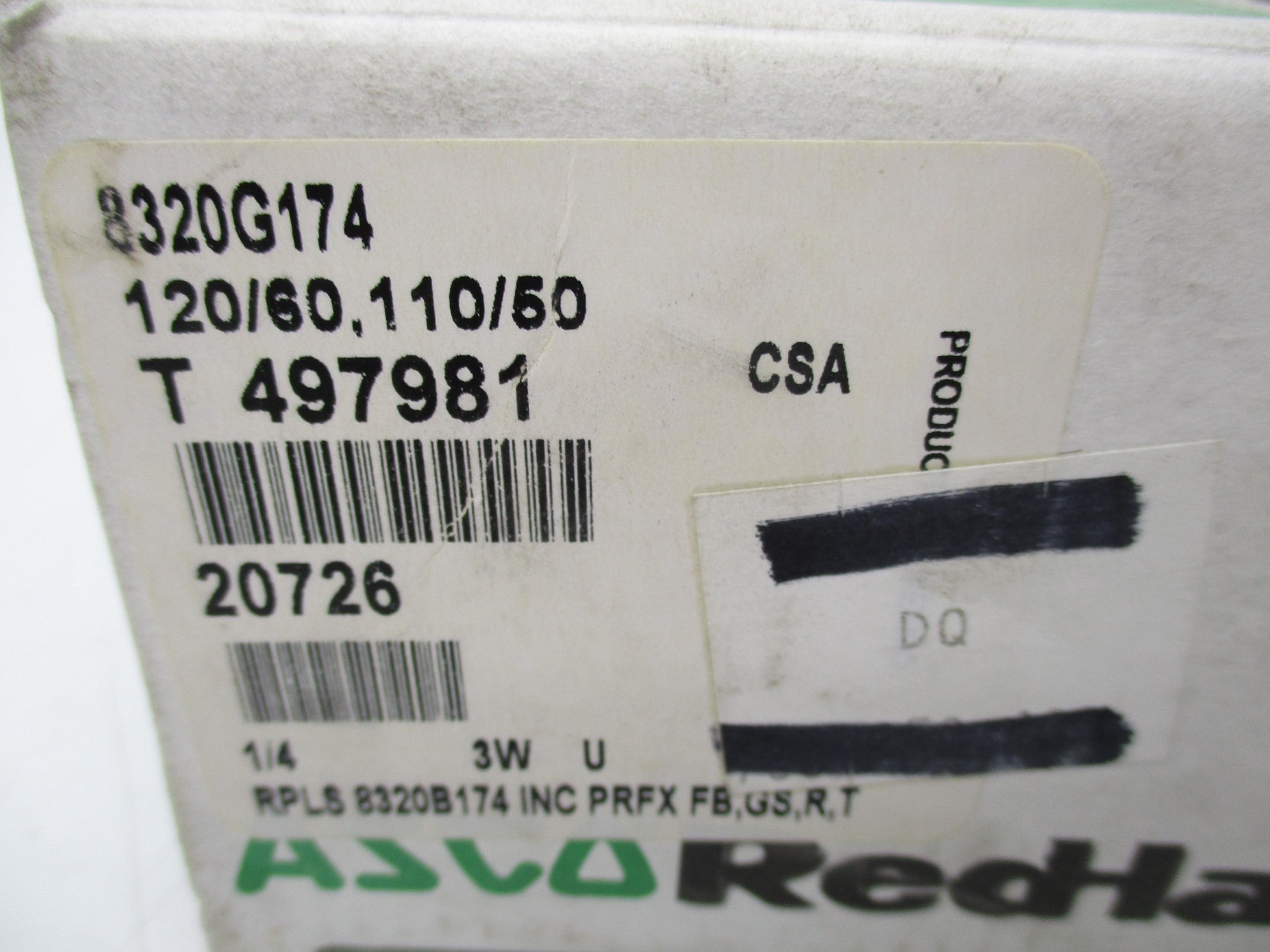 ASCO 8320G174 110/120V 100PSI 1/4" NSMP