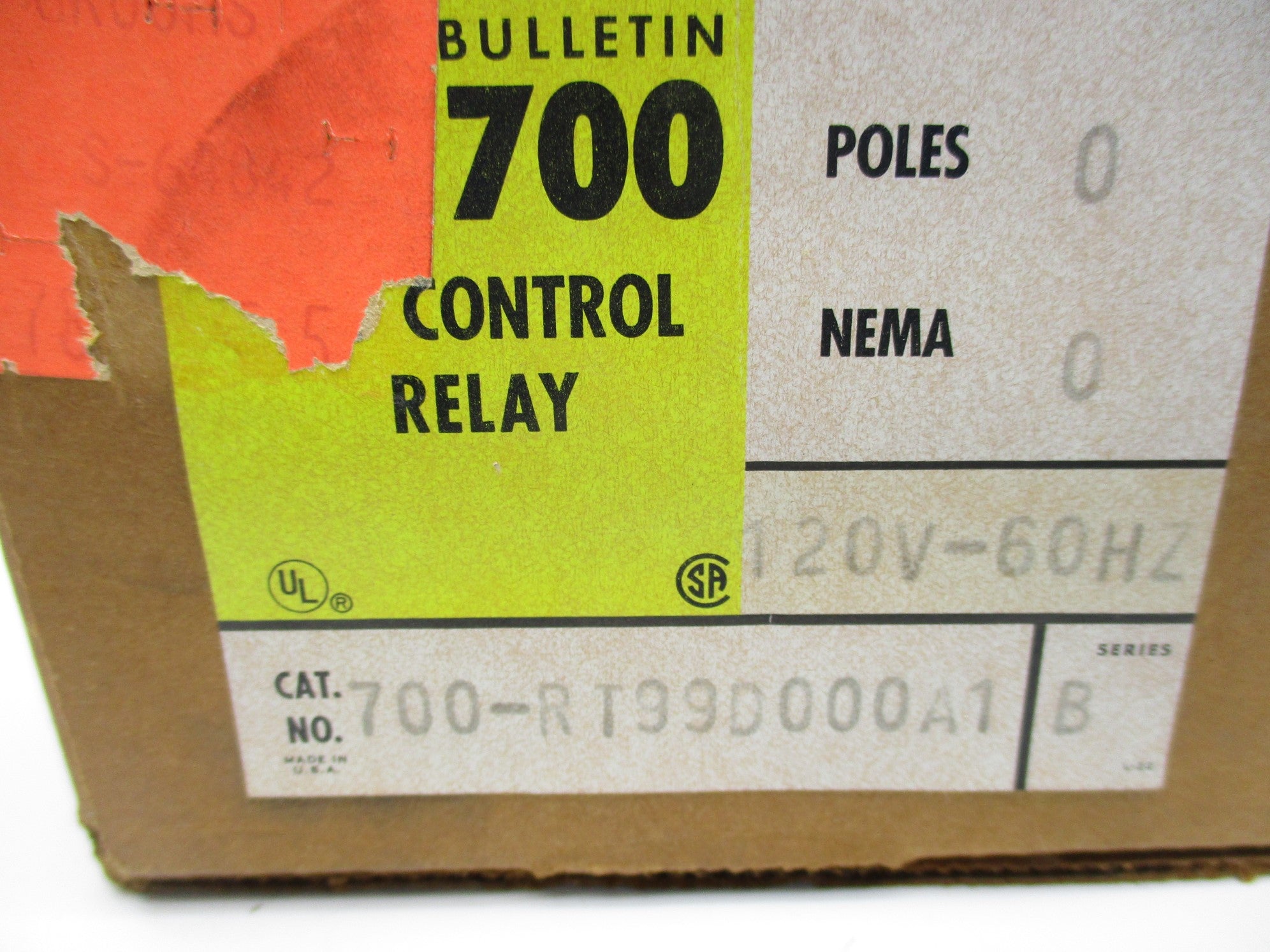INDUSTRIAL SPARE PART 700-RT99D000A1 SER. B 110-120V (BR/YL) NSMP