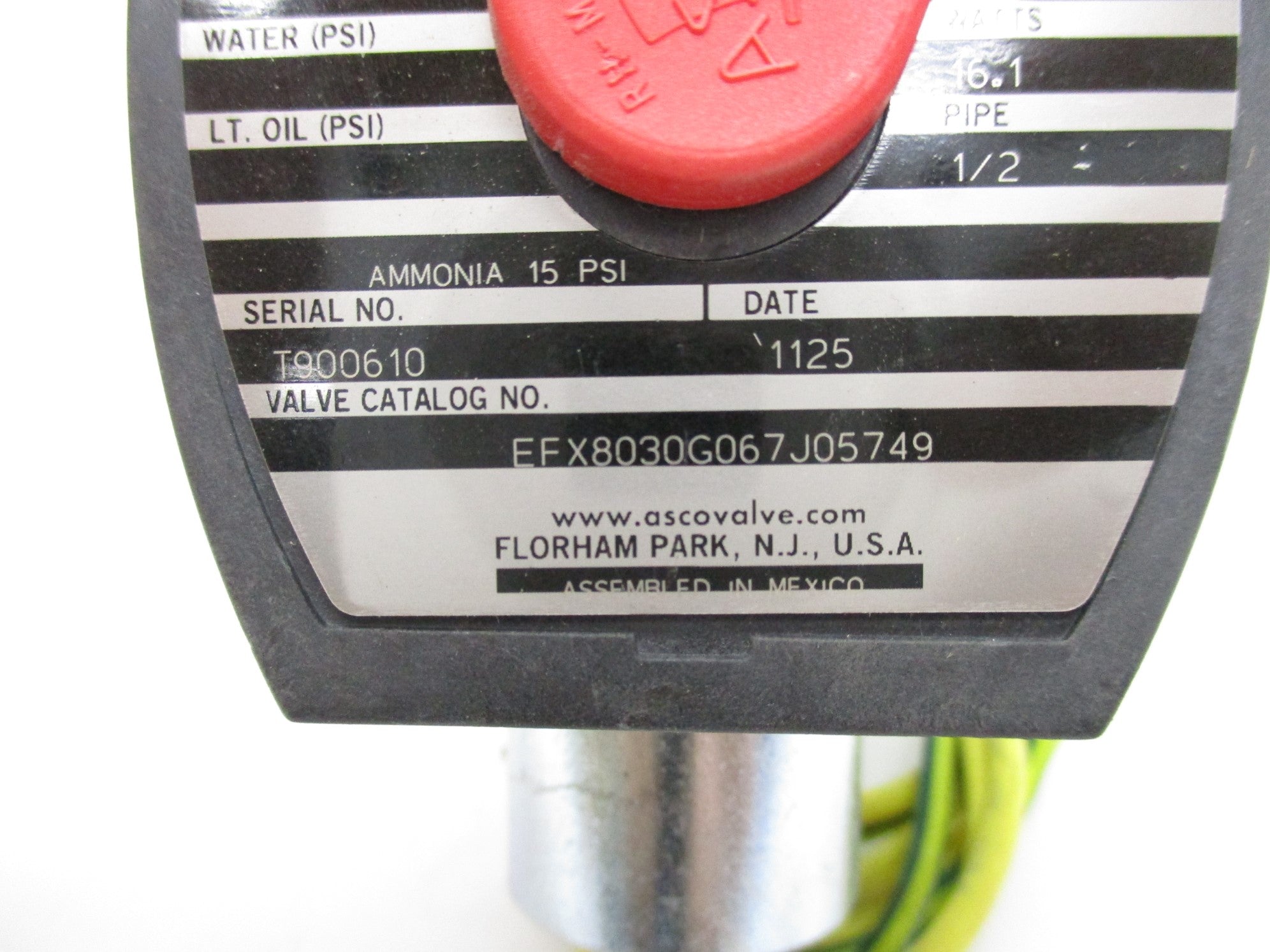ASCO EFX8030G067J05749 120/60 NSNP