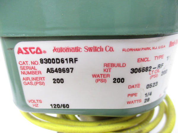 ASCO 8300D61RF 120V 1/4" NSNP