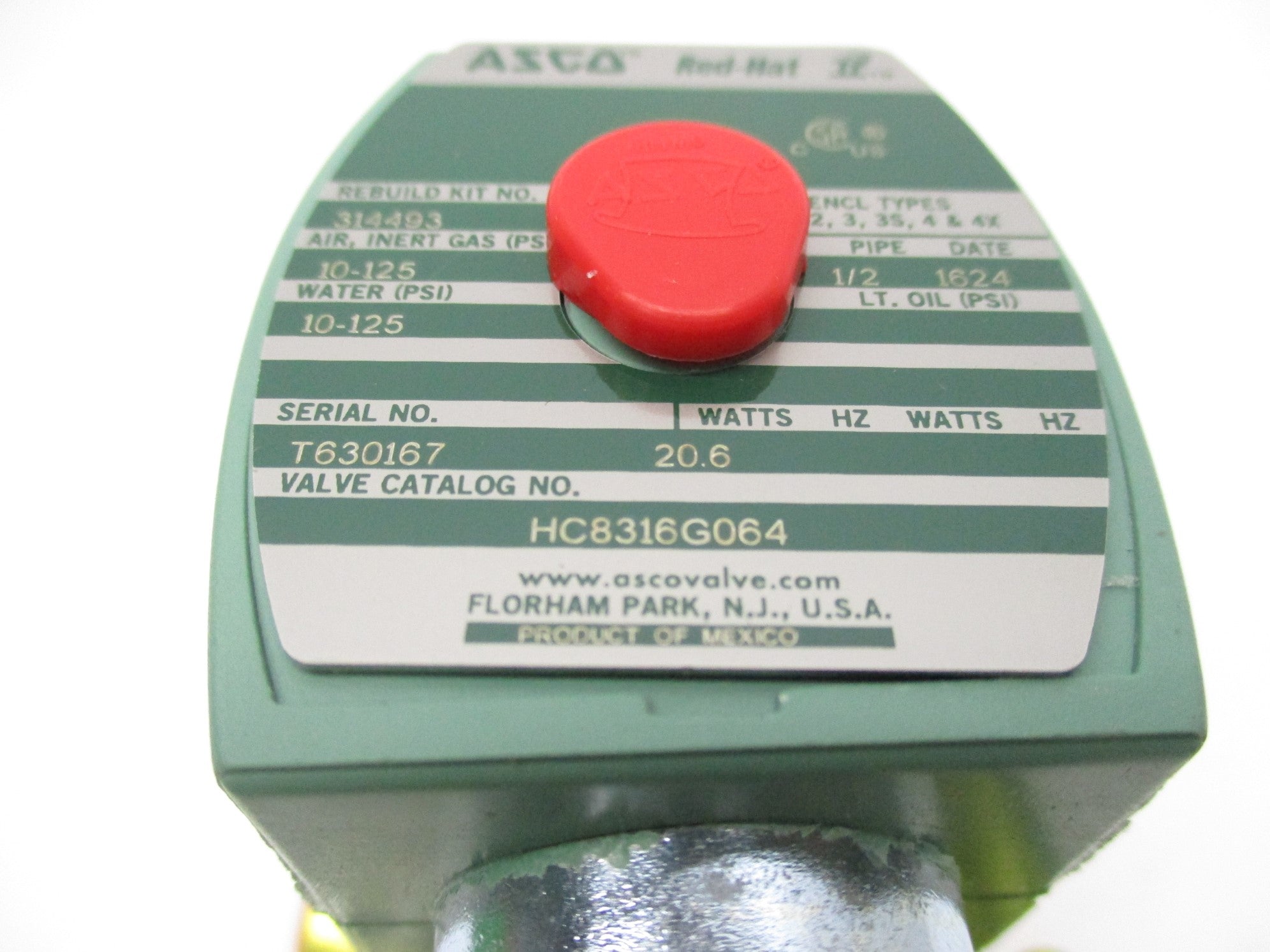 ASCO HC8316G064 125/DC NSMP