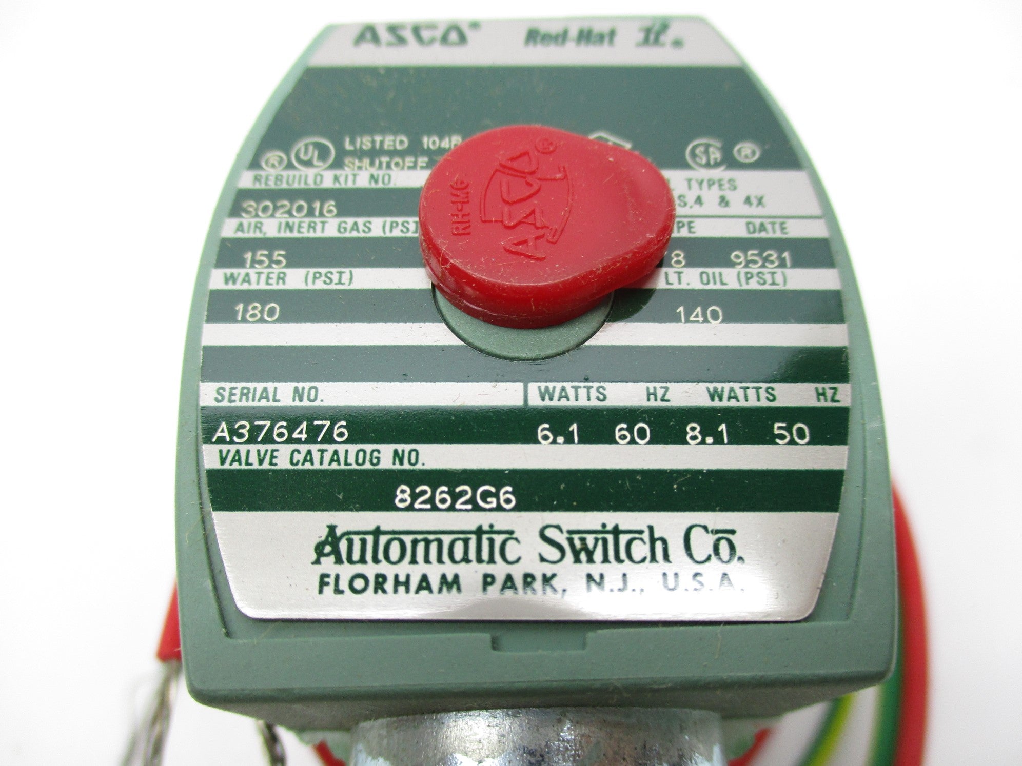 ASCO 8262G6 110/120V NSMP