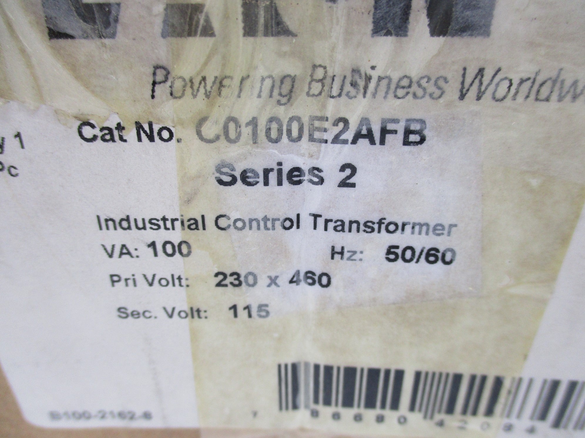 EATON C0100E2AFB SER. 2 230/460V 100VA NSMP