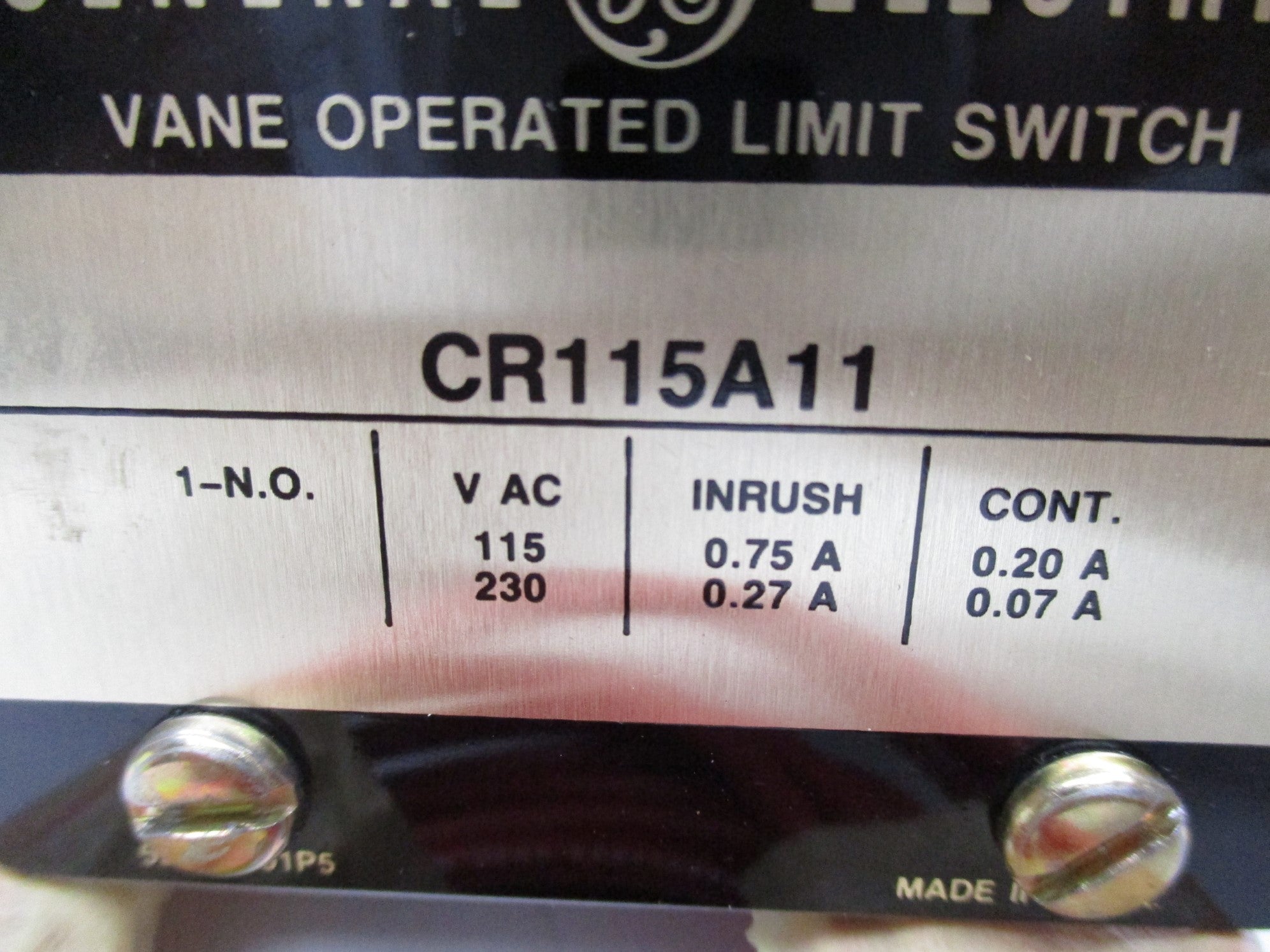 GENERAL ELECTRIC CR115A11 NSMP