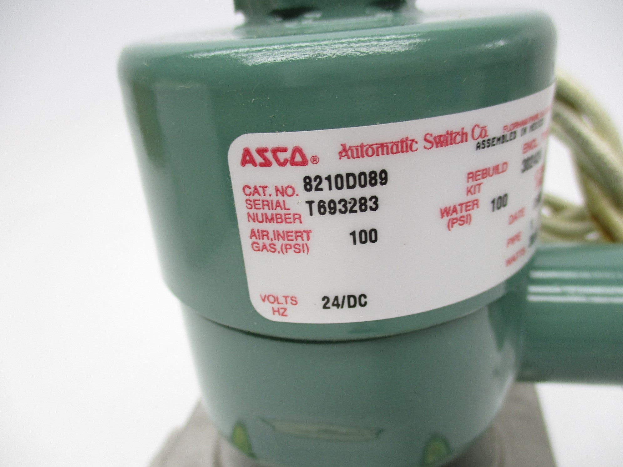ASCO 8210D089 24VDC 100PSI 1" NSMP