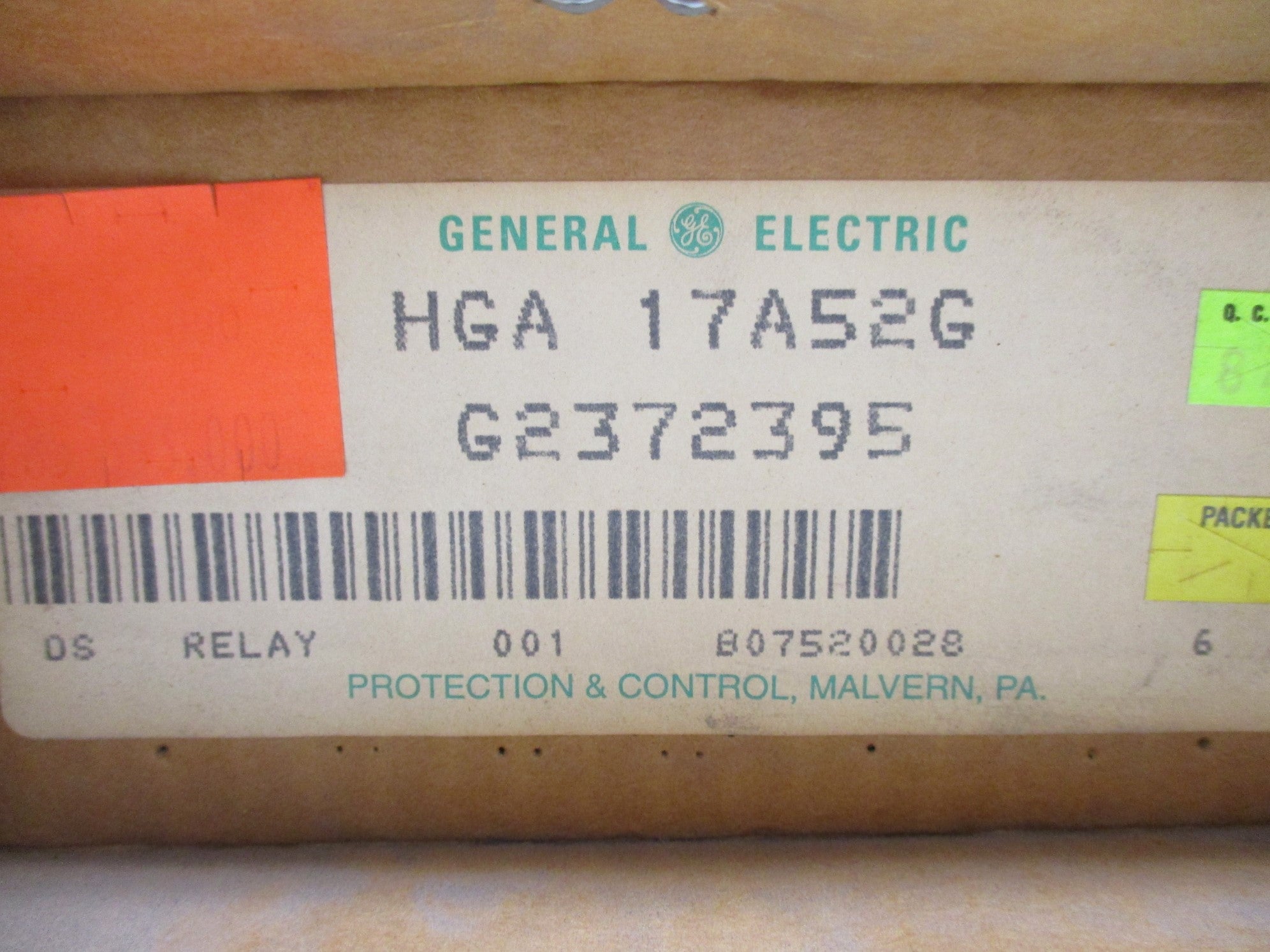 GENERAL ELECTRIC HGA17A52G NSFS
