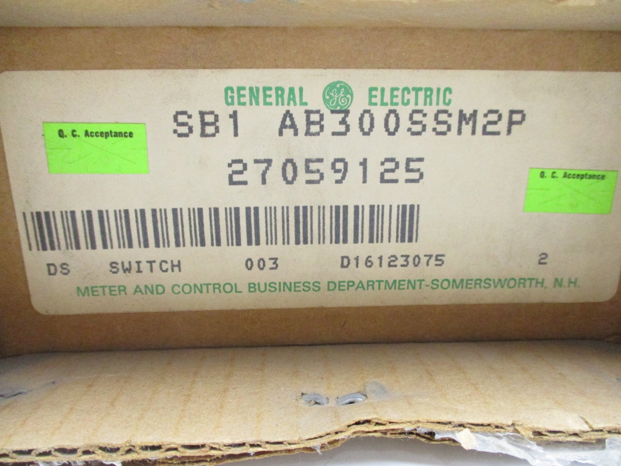 GENERAL ELECTRIC SB1AB300SSM2P NSFS