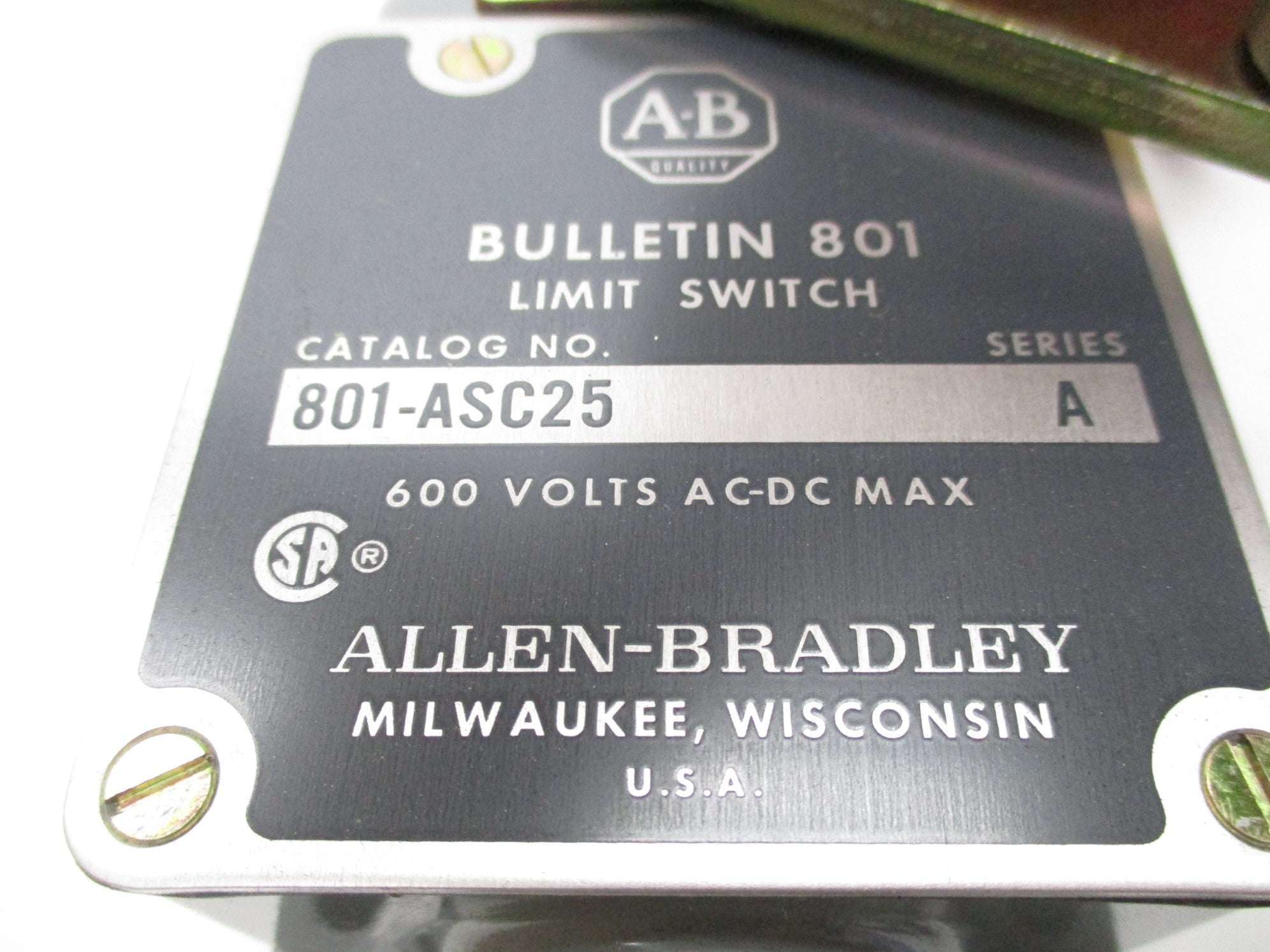 ALLEN BRADLEY 801-ASC25 SER. A (BR/WH) NSMP