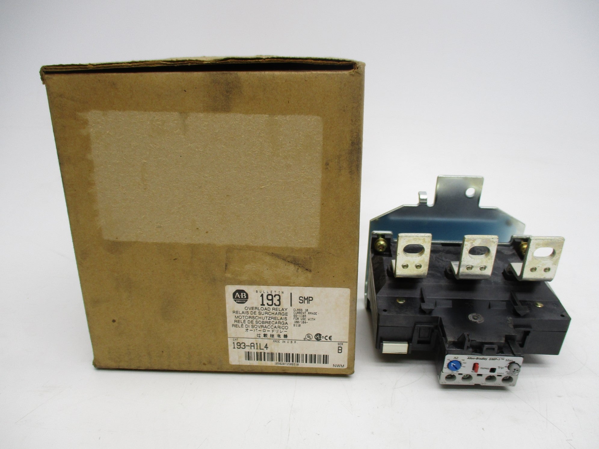 ALLEN BRADLEY 193-A1L4 SER. B 66-110A (BR/WH) NSMP