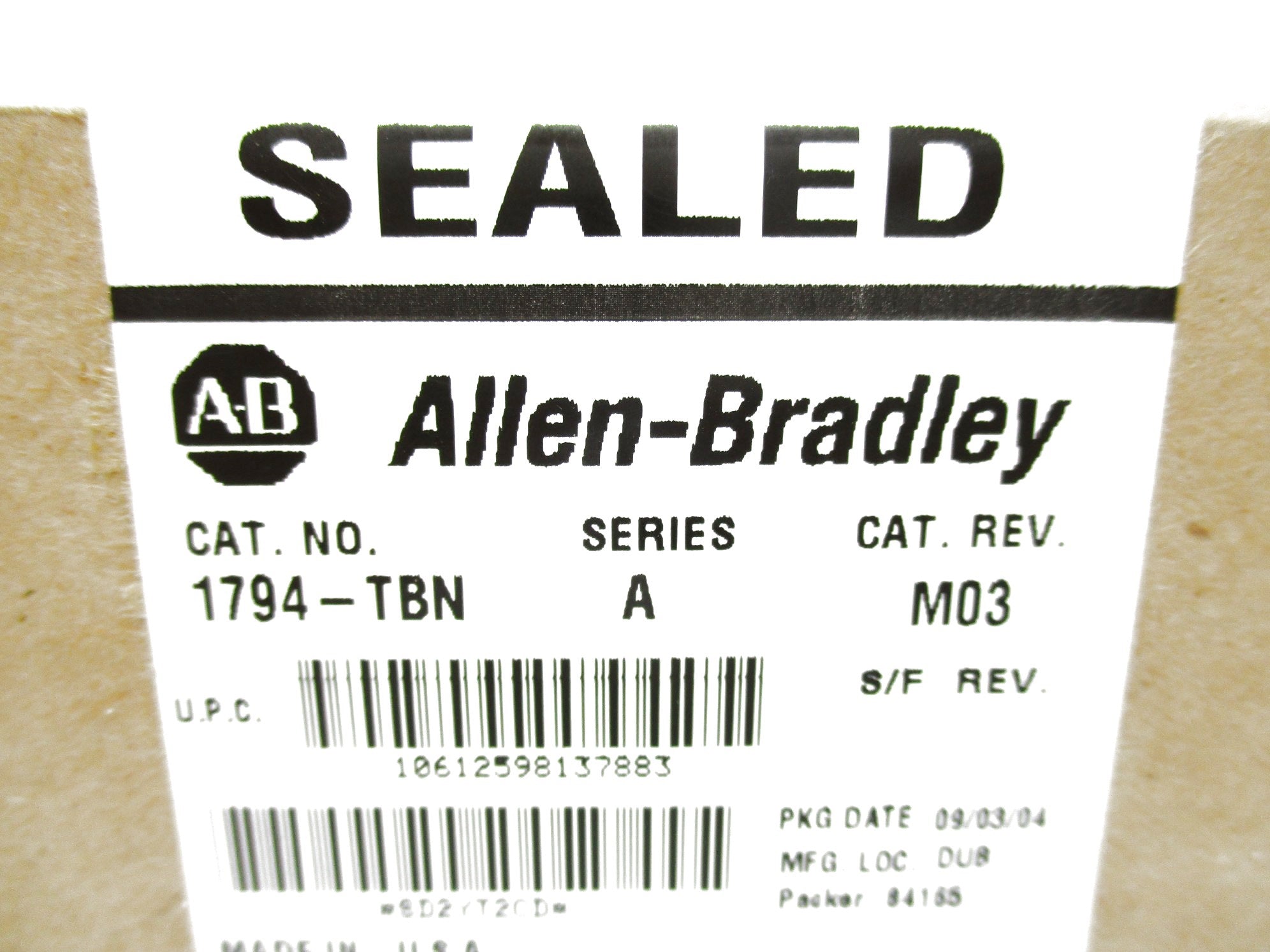 INDUSTRIAL SPARE PART 1794-TBN SER. A DATE: 2004 NSFS
