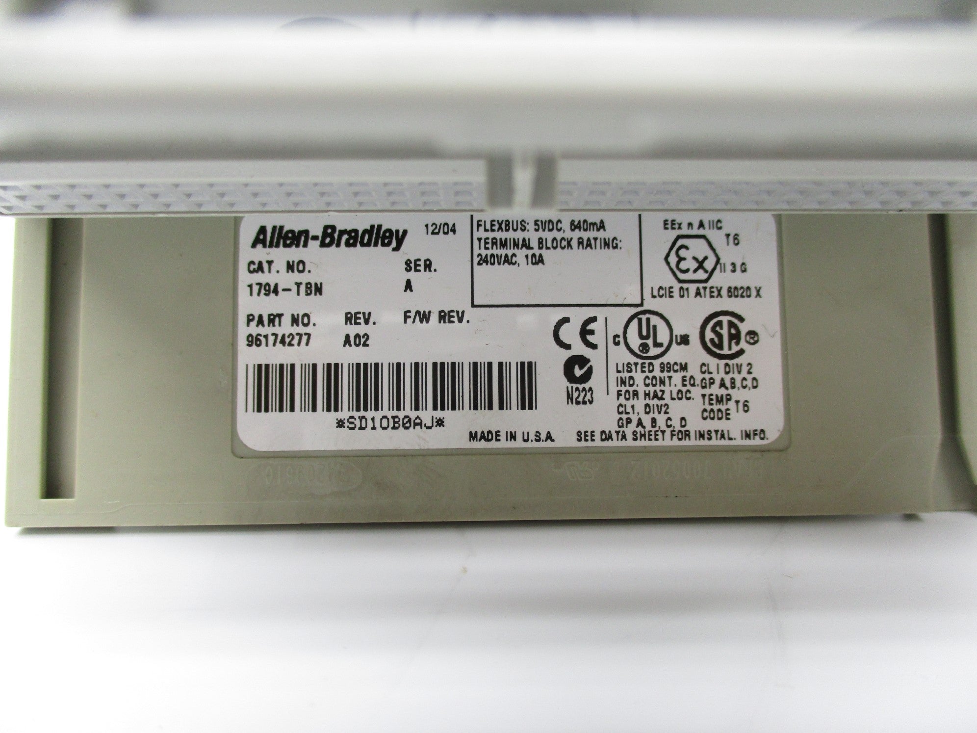 INDUSTRIAL SPARE PART 1794-TBN SER. A DATE: 2004 NSFS
