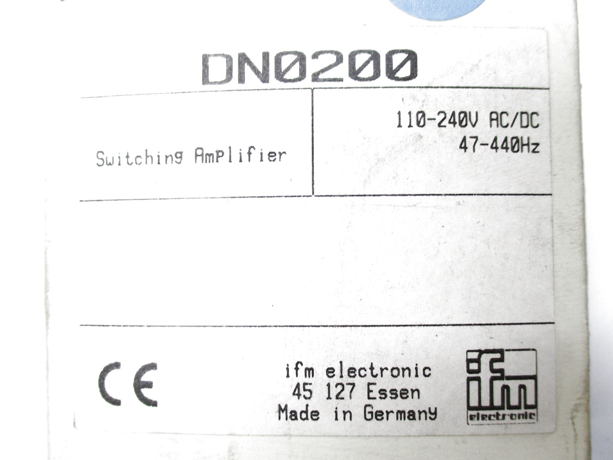 IFM EFECTOR DN0200 110-240VAC/DC 0.3A NSMP