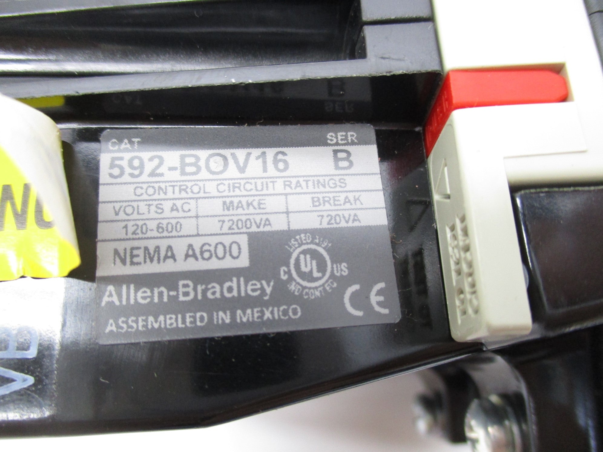 ALLEN BRADLEY 592-BOV16 SER. B 600V NSNP