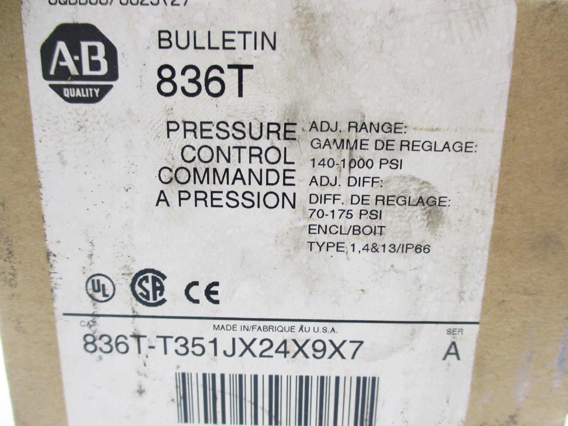 INDUSTRIAL SPARE PART 836T-T351JX24X9X7 SER. A (BR/WH) NSMP