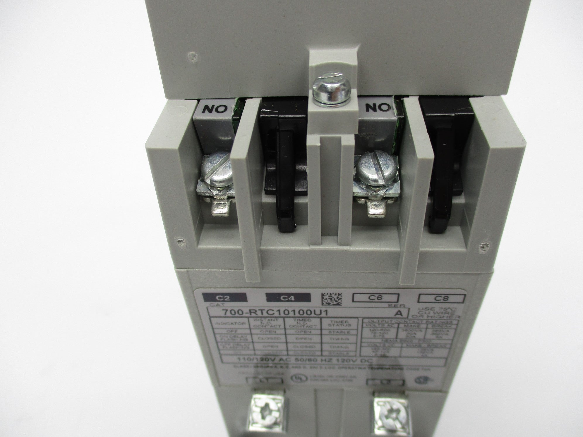 ALLEN BRADLEY 700-RTC10100U1 SER. A 110/120V (BR/WH) NSMP