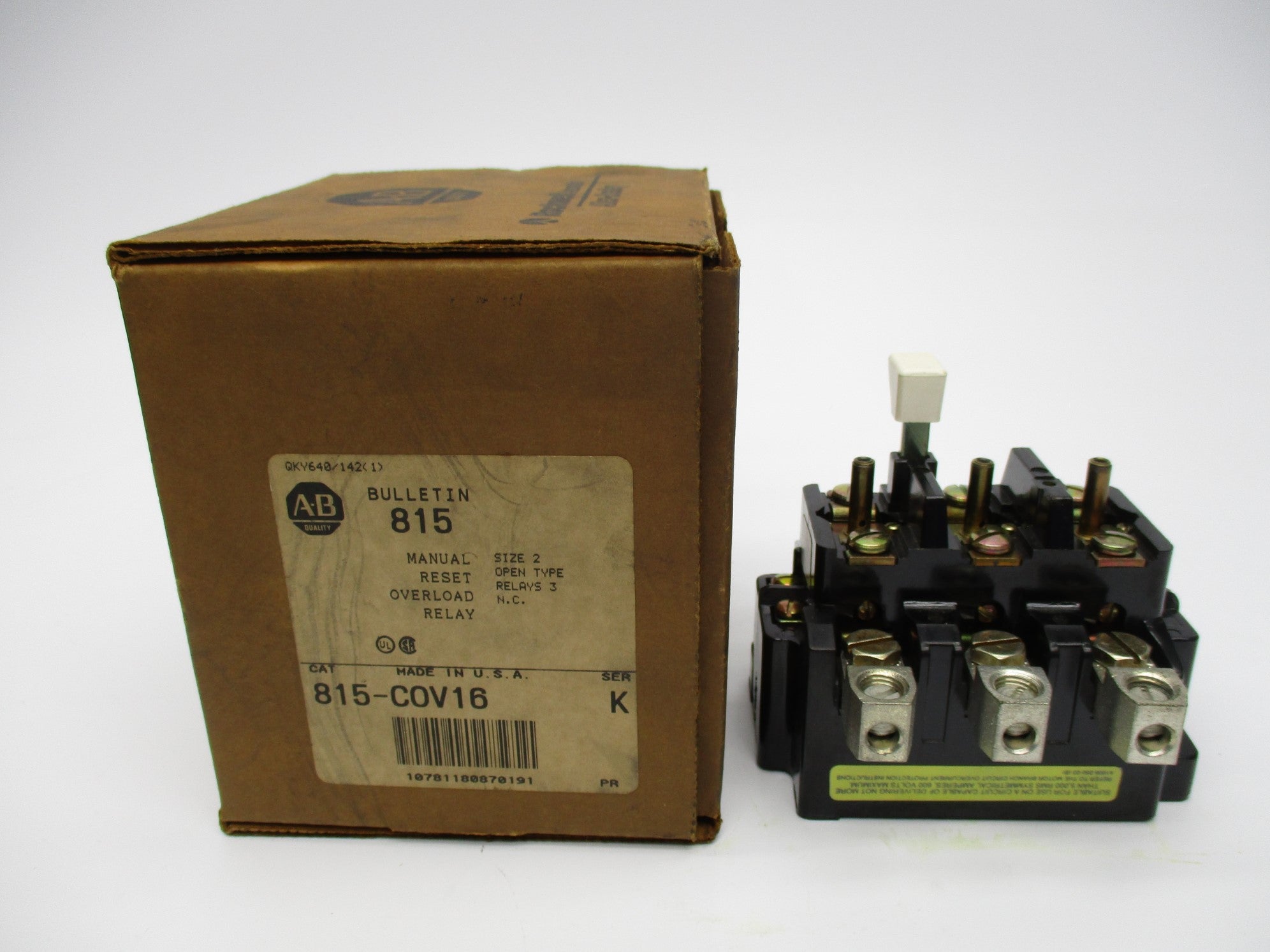 ALLEN BRADLEY 815-COV16 SER. K (BR/WH) NSMP