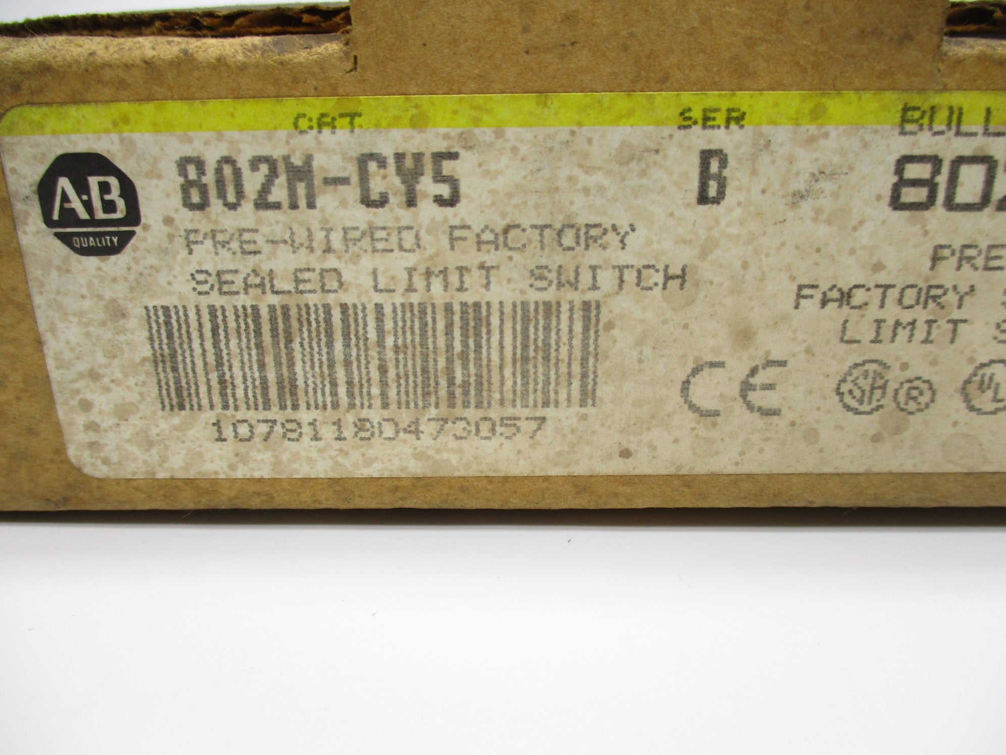 ALLEN BRADLEY 802M-CY5 SER. B (BR/YL) NSMP